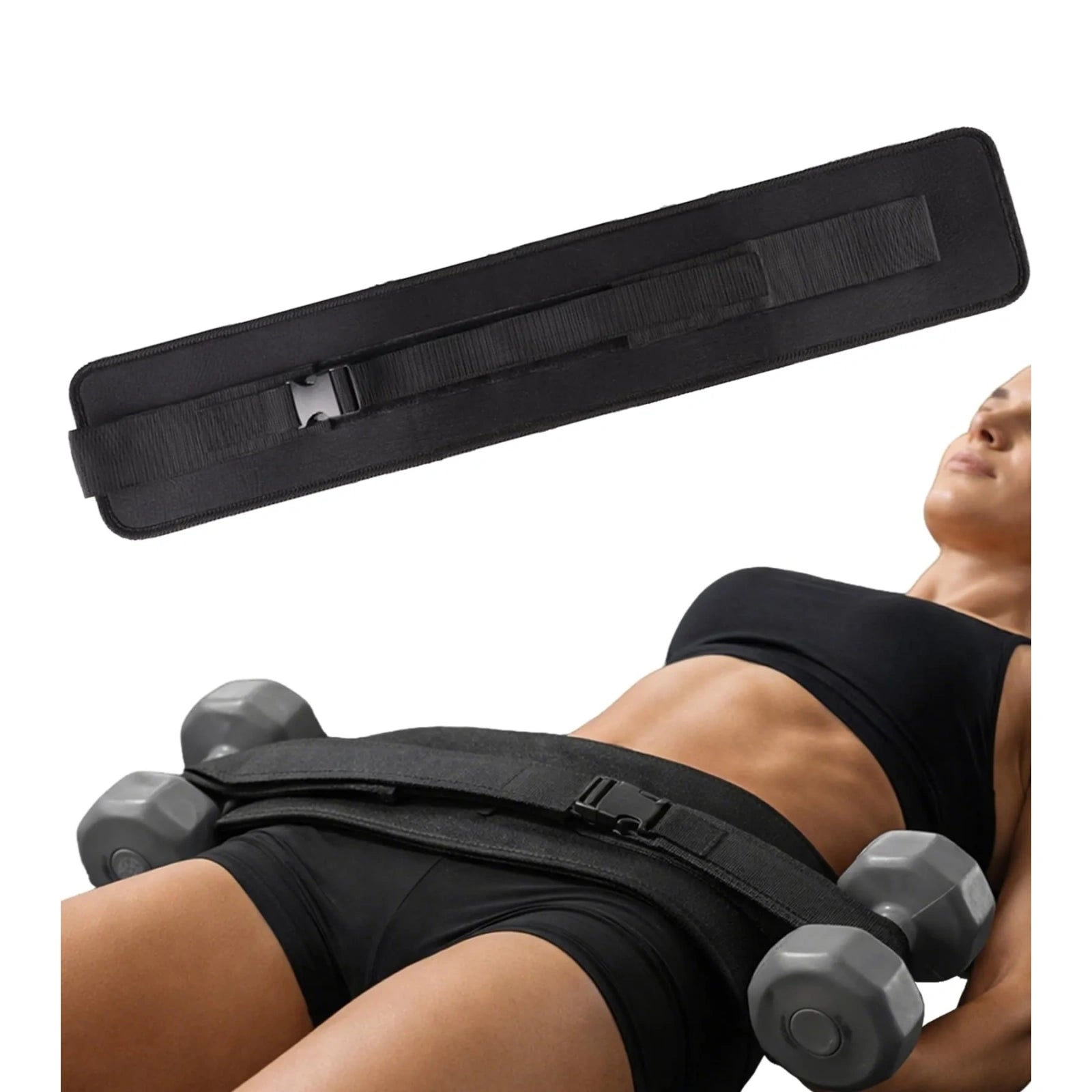 Mroace Adjustable Slip Resistant Padded Hip Thrust Belt