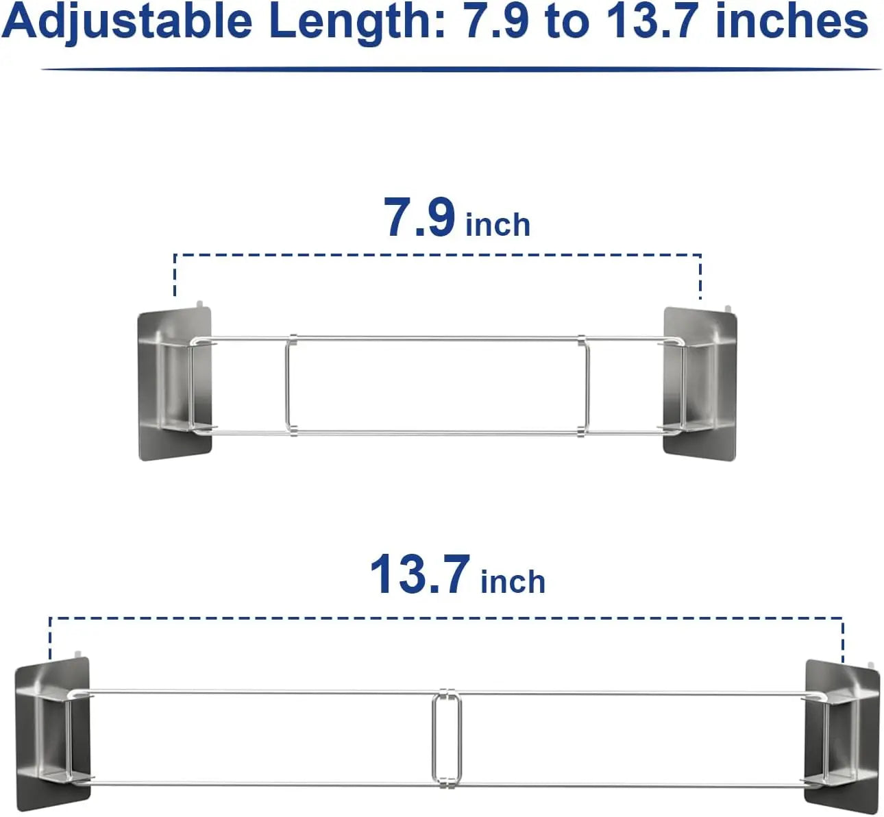 Mroace Adjustable Stainless Steel RV Corner Storage Bar 2 Pack