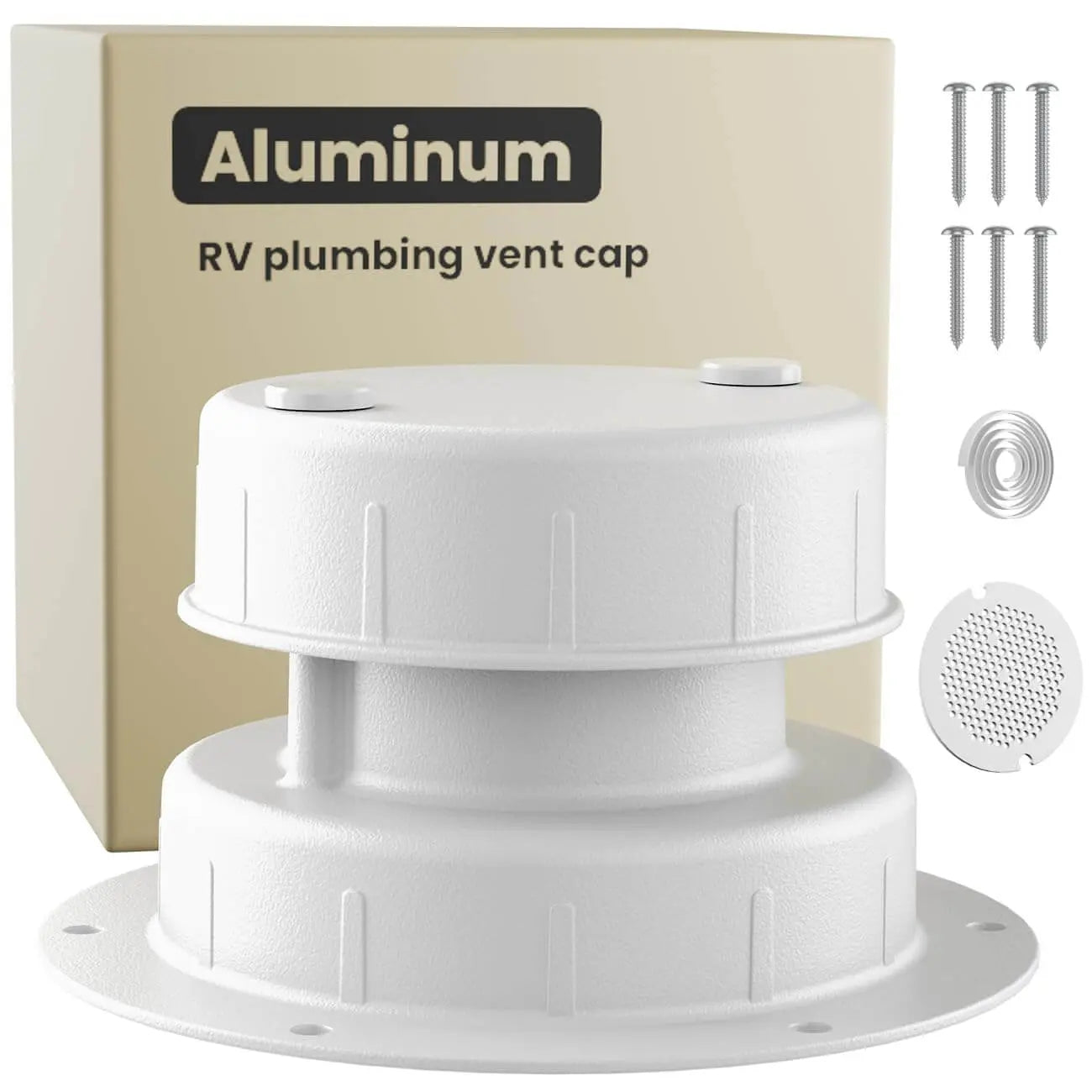 Mroace Aluminum RV Plumbing Roof Vent Cap Kit