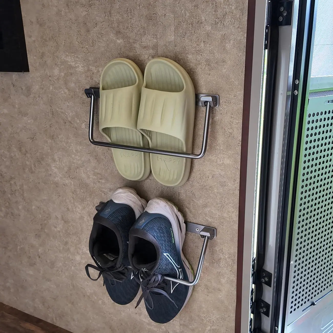 Mroace Foldable Aluminum RV Shoe Rack