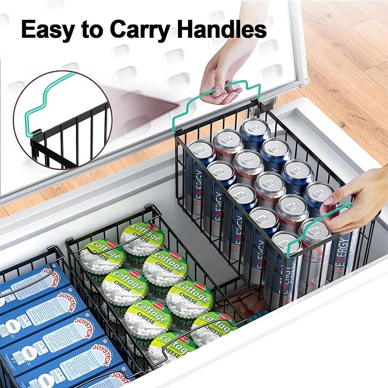 Mroace Stackable Foldable Freezer Organizer Bins