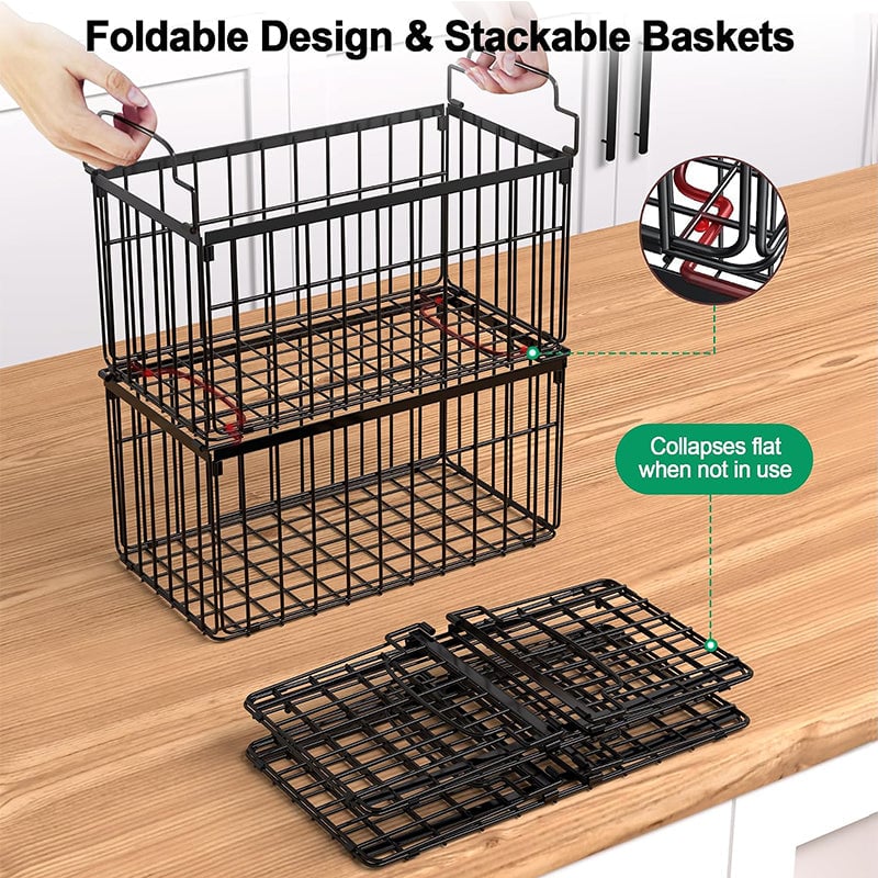 Mroace Stackable Foldable Freezer Organizer Bins