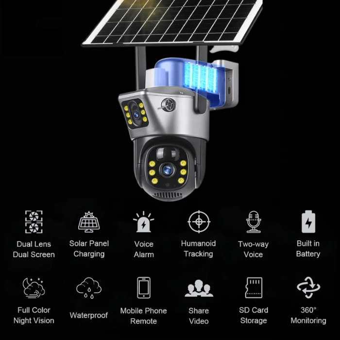 Mroace Solar Powered AI Security Camera