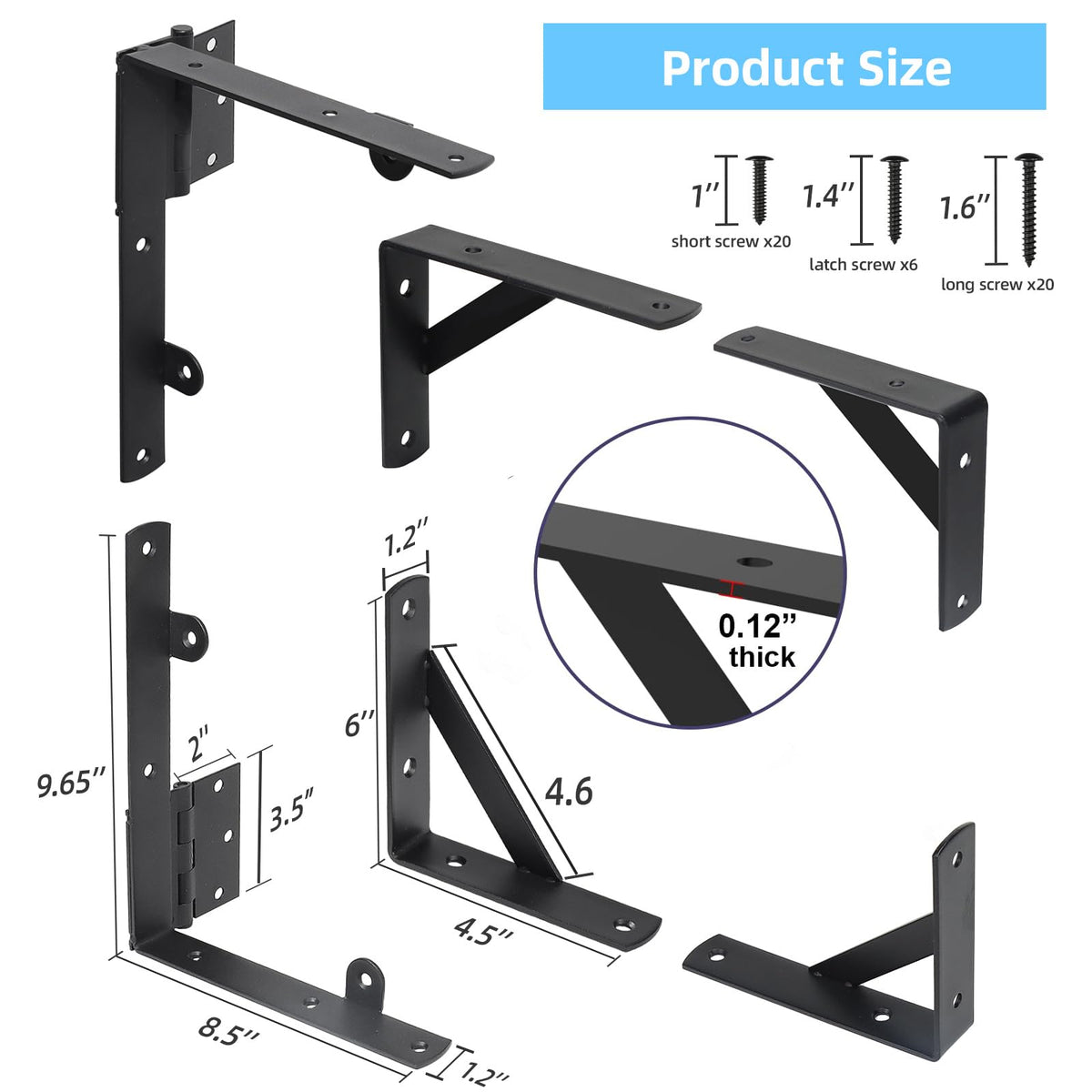 Mroace Heavy Duty Anti Sag Gate Brace Kit