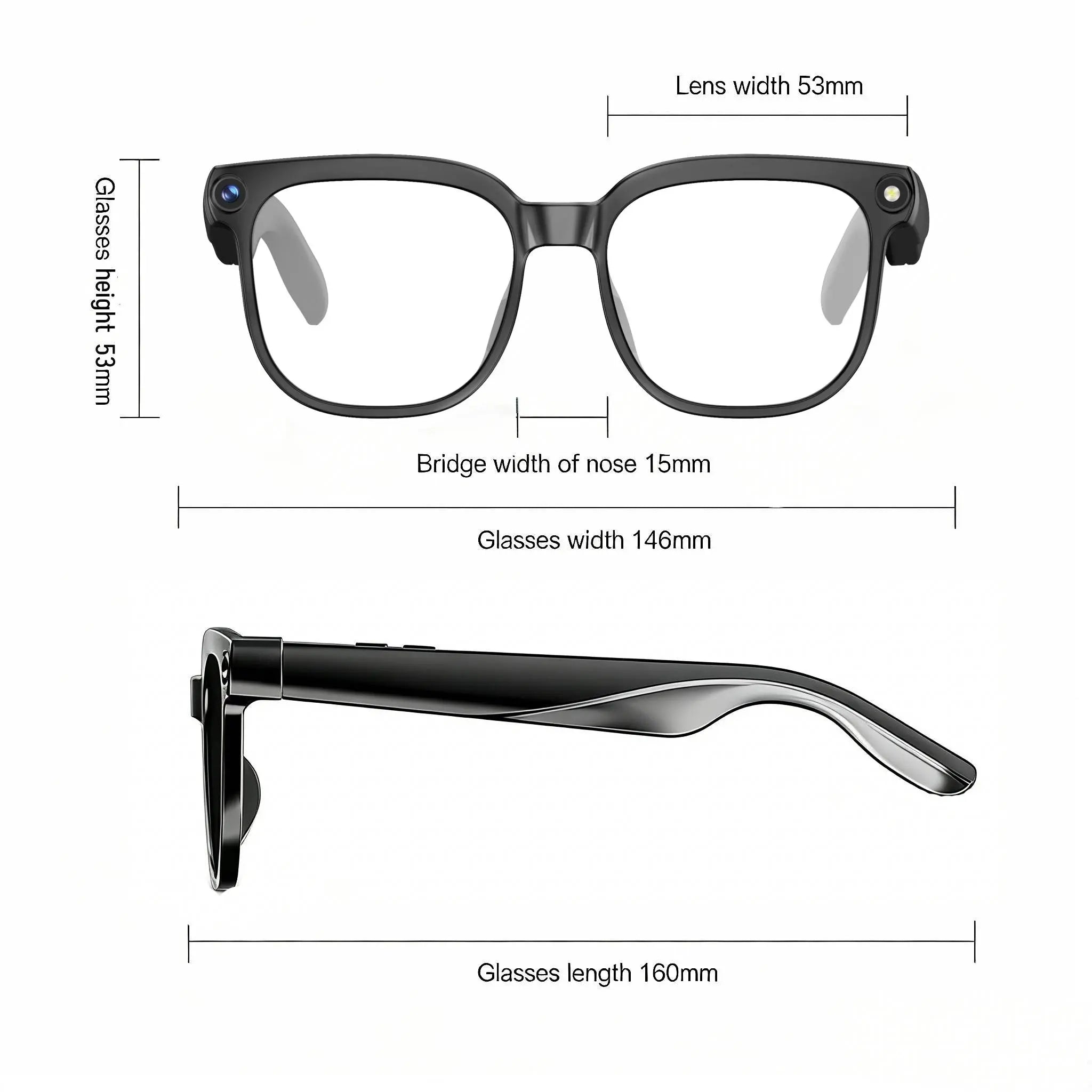 Mroace AI Camera Glasses with 8MP Photochromic Lenses and Real-Time Translation