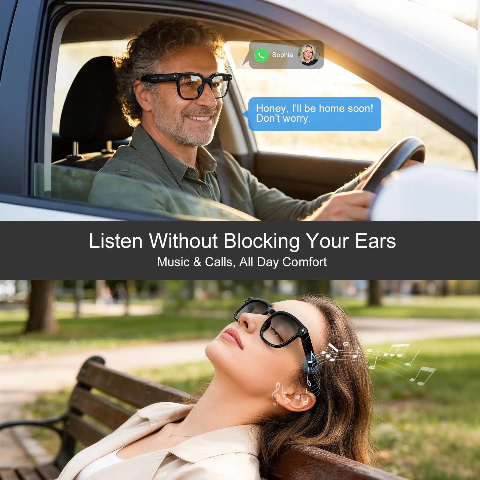 Mroace AI Camera Glasses with 8MP Photochromic Lenses and Real-Time Translation