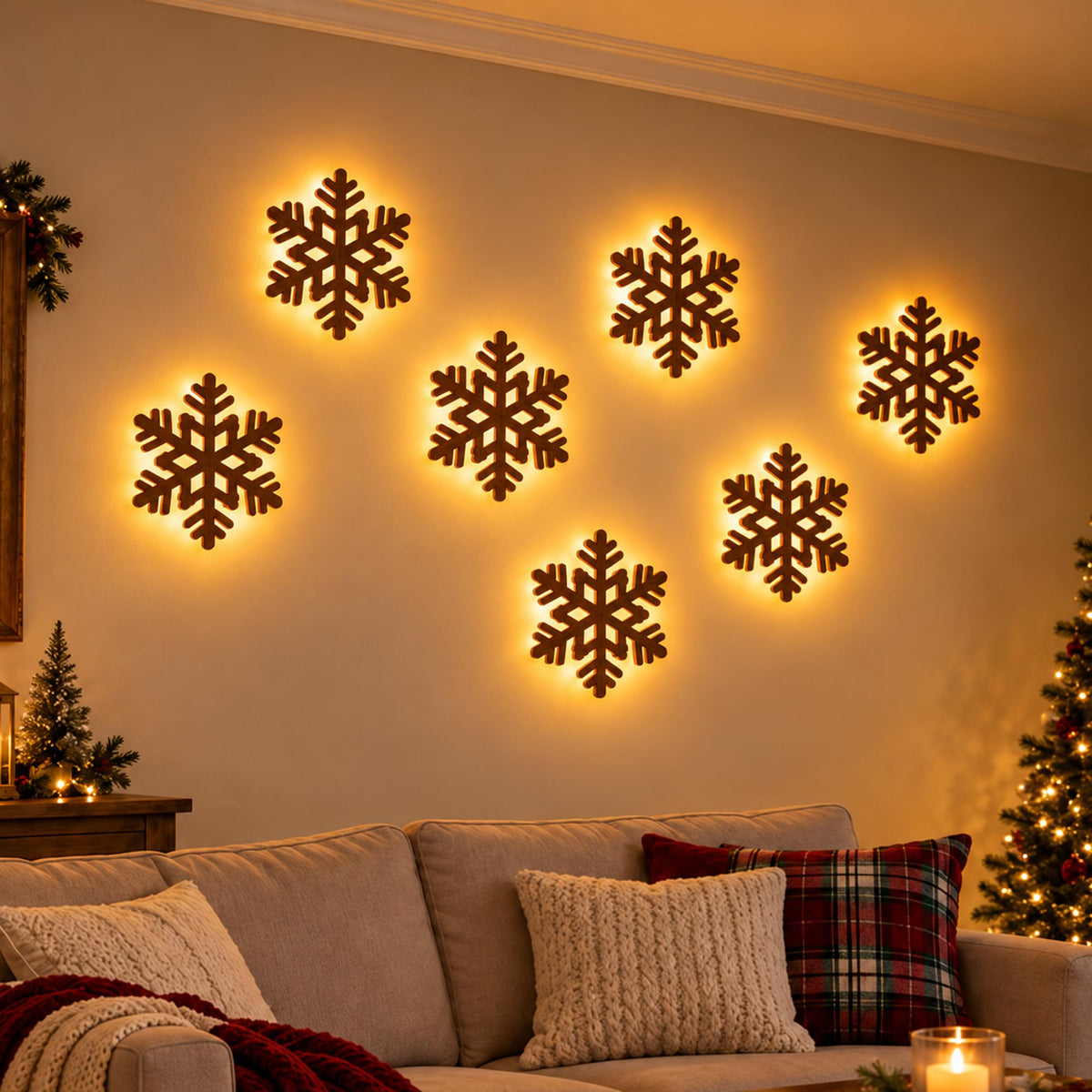Mroace LED Wooden Reindeer Christmas Decoration