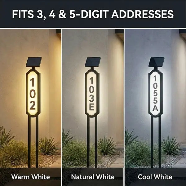 Mroace Waterproof Solar LED Address Sign