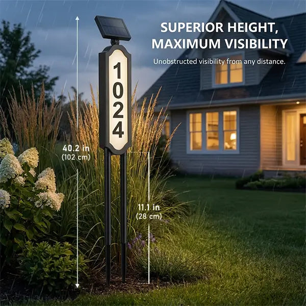 Mroace Waterproof Solar LED Address Sign