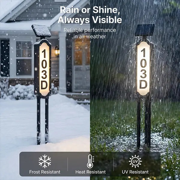 Mroace Waterproof Solar LED Address Sign