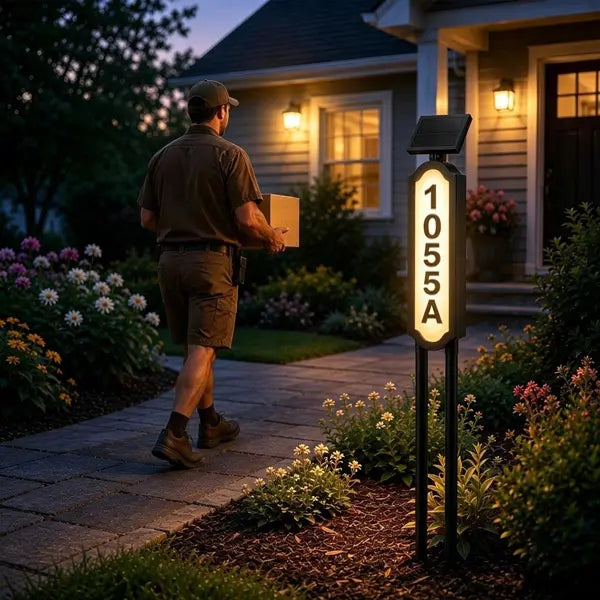 Mroace Waterproof Solar LED Address Sign