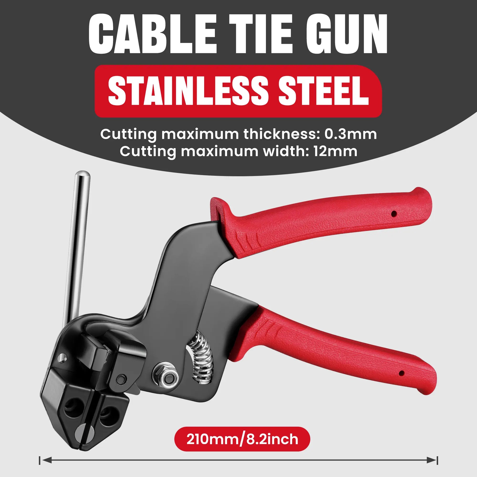 Mroace Stainless Steel Cable Tie Gun Kit-100PCS