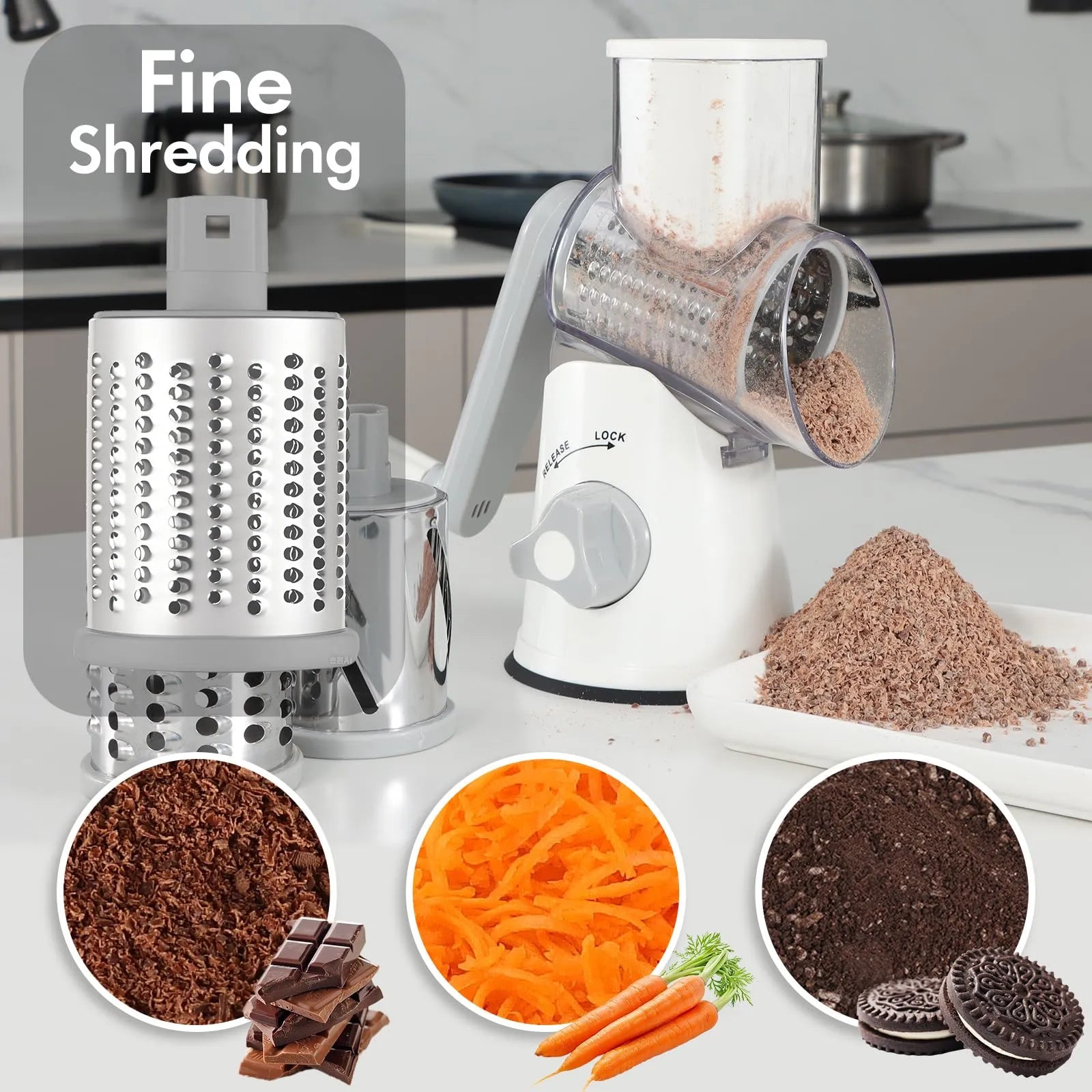 Mroace Manual Rotary Cheese Grater Shredder
