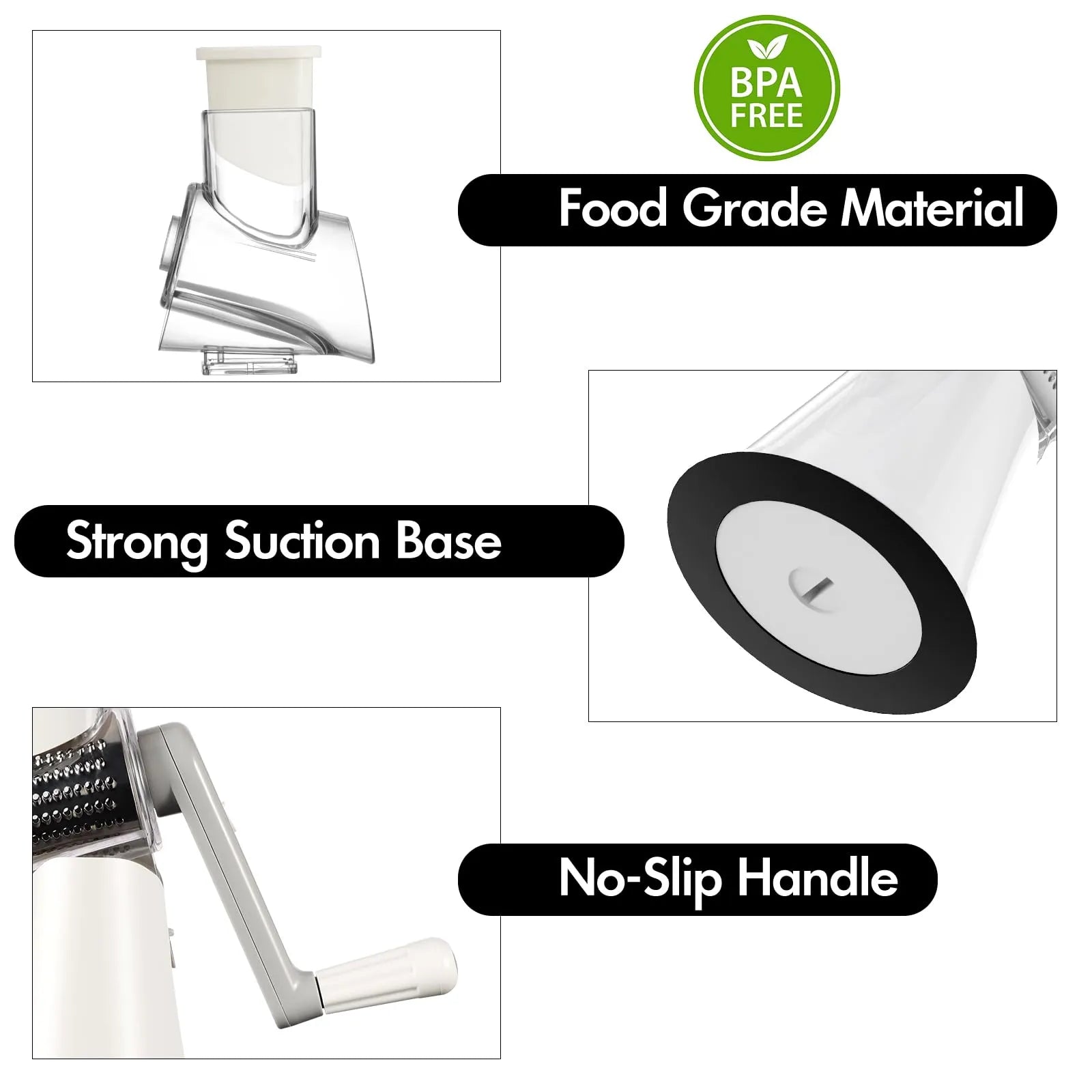 Mroace Manual Rotary Cheese Grater Shredder