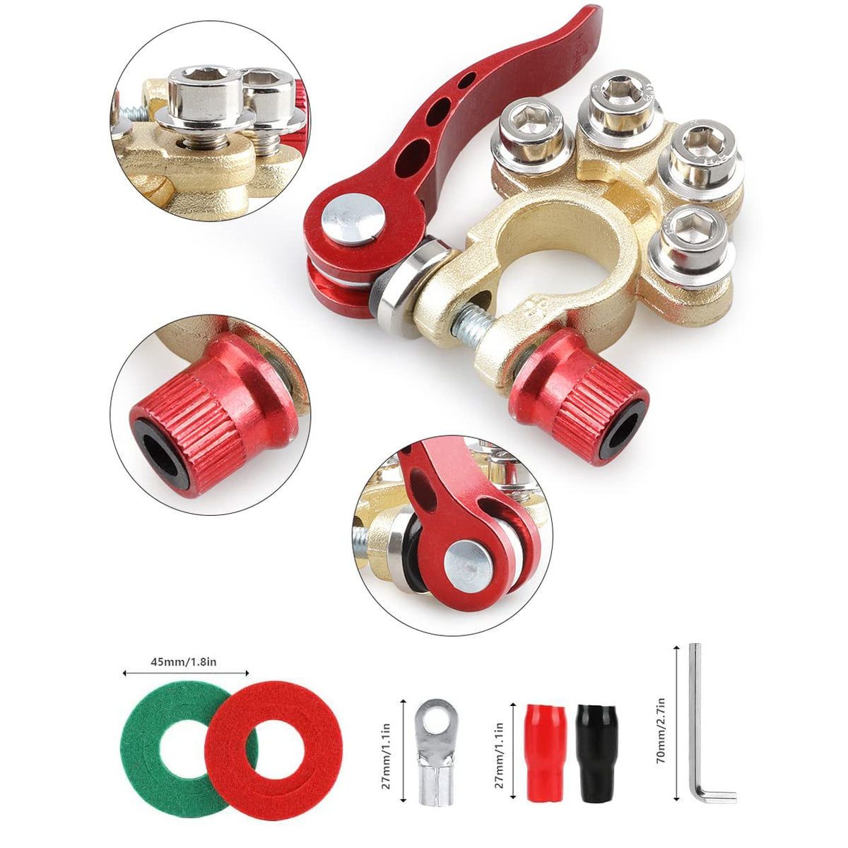 Mroace Quick Disconnect Battery Terminal Connectors