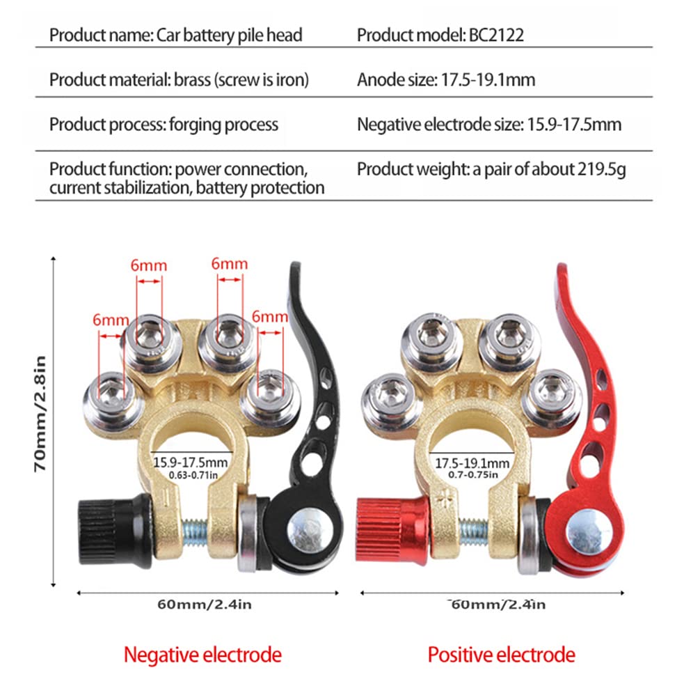 Mroace Quick Disconnect Battery Terminal Connectors