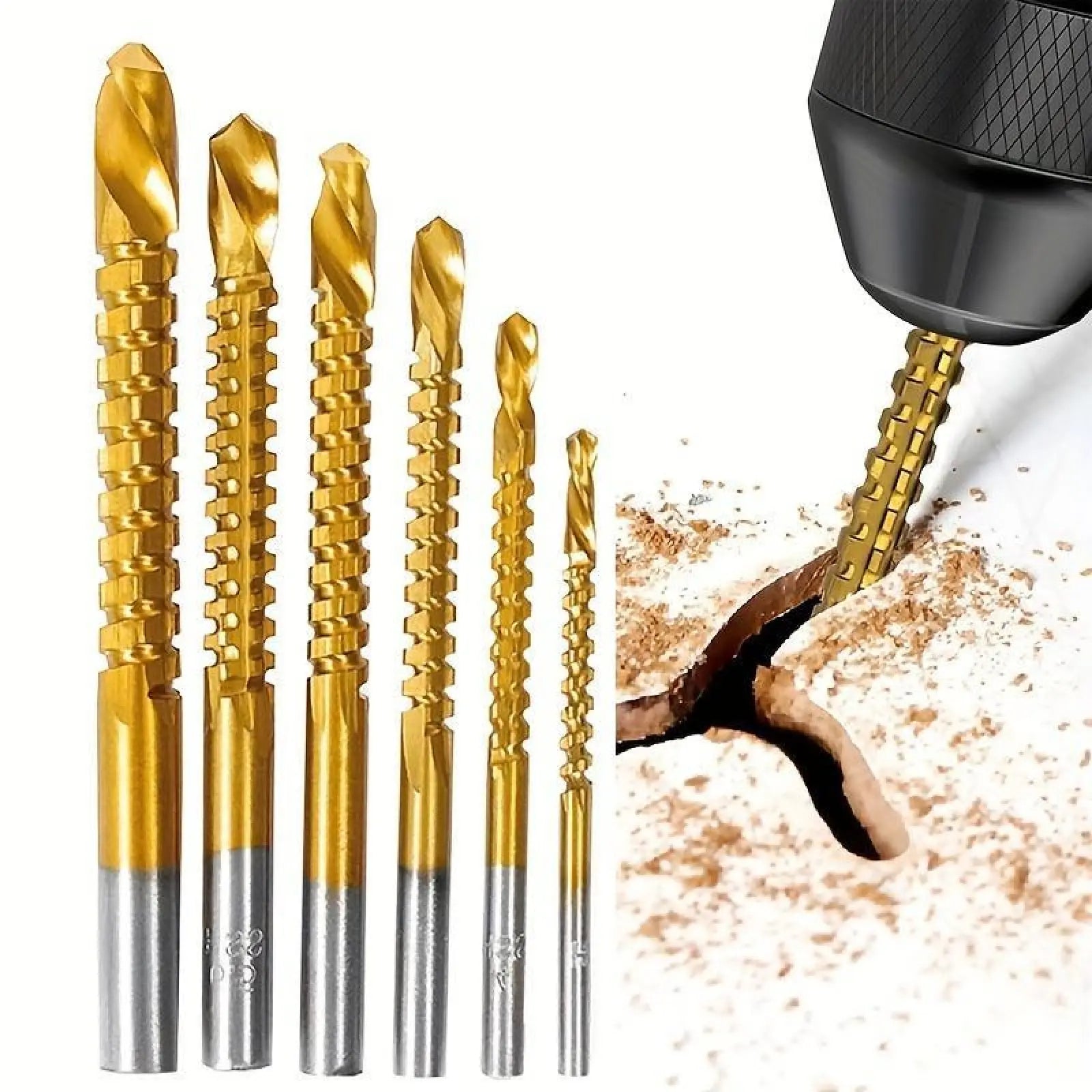Mroace Titanium Coated High-Speed Steel Drill Bit Set