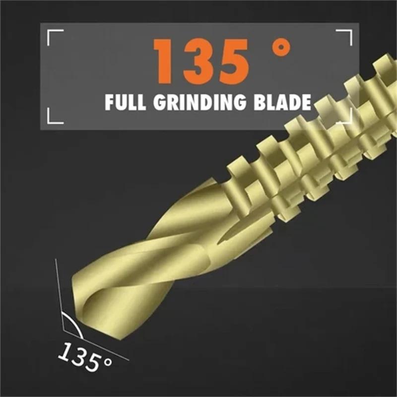 Mroace Titanium Coated High-Speed Steel Drill Bit Set
