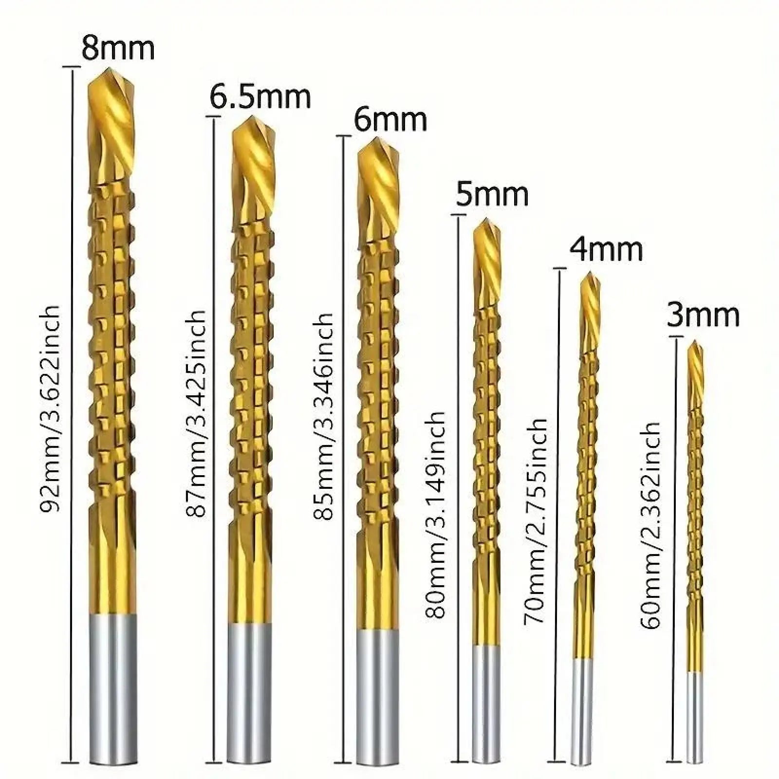 Mroace Titanium Coated High-Speed Steel Drill Bit Set