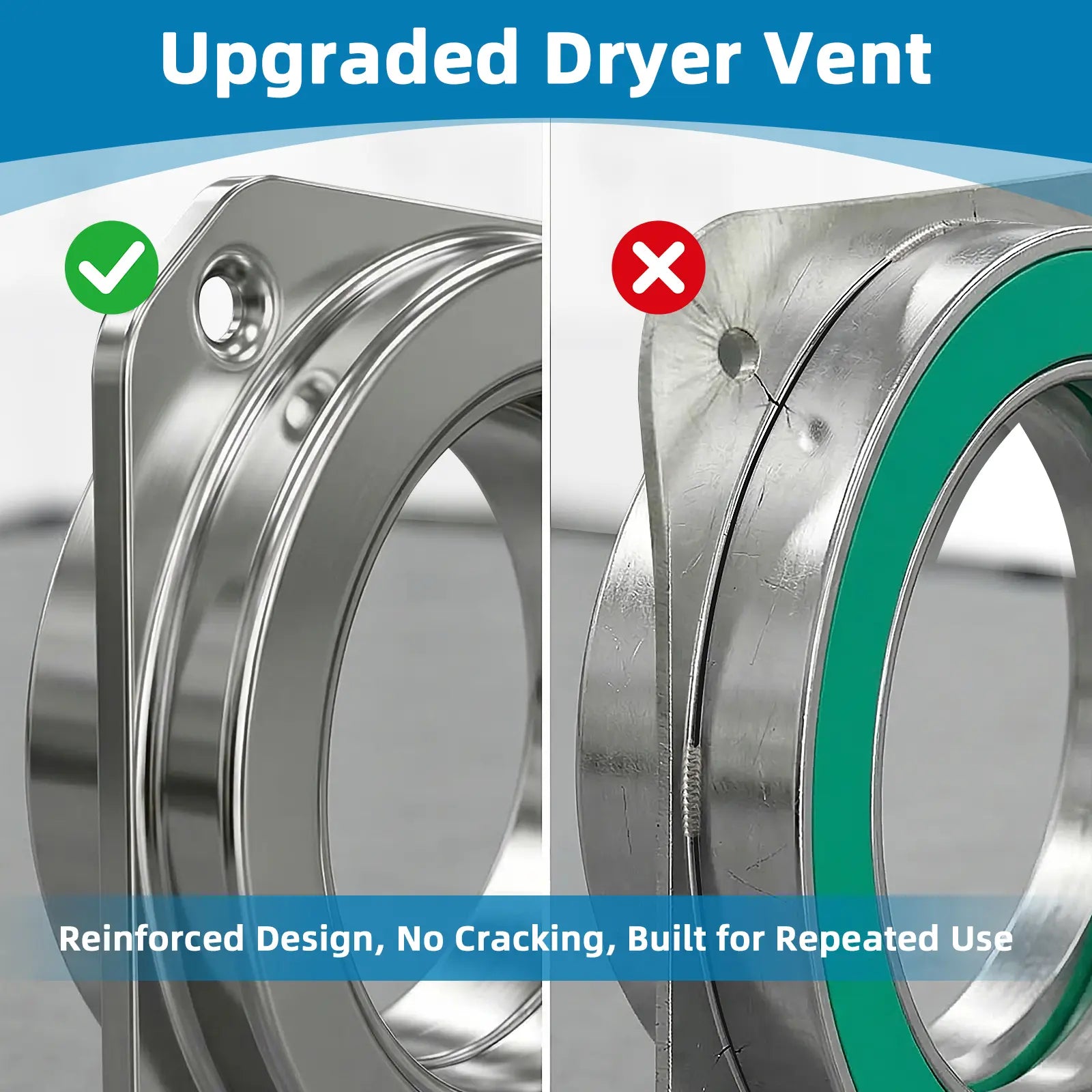 Mroace Stainless Steel Magnetic Dryer Vent Coupling Kit