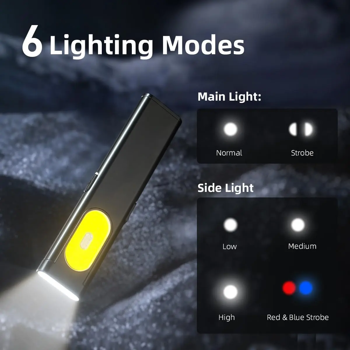 Mroace Rechargeable EDC Flashlight