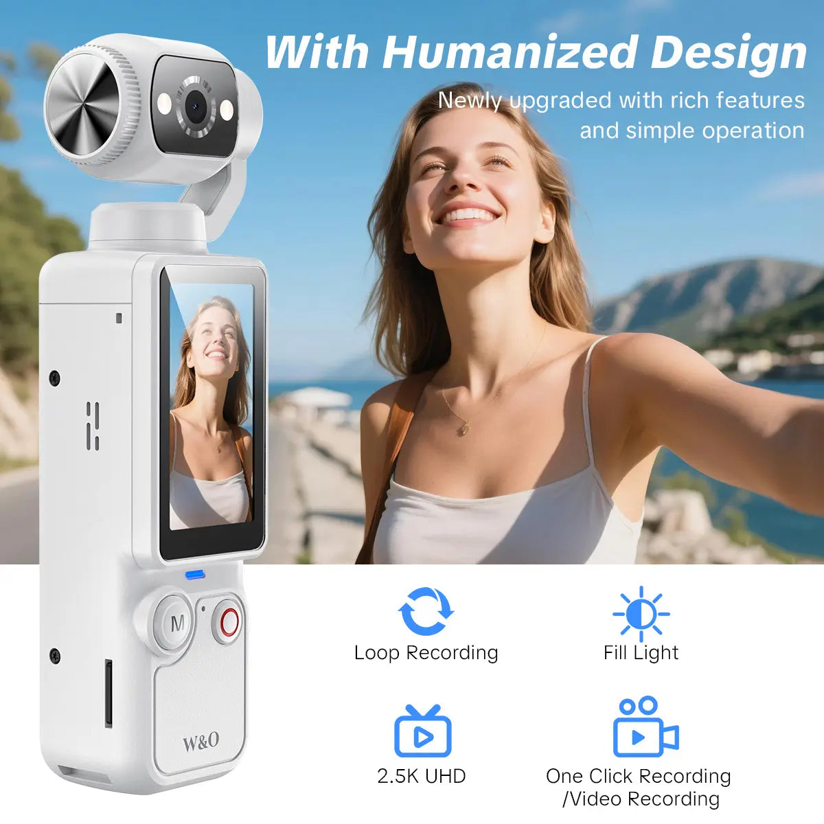 Mroace 2.5K Ultra HD Pocket Video Camera