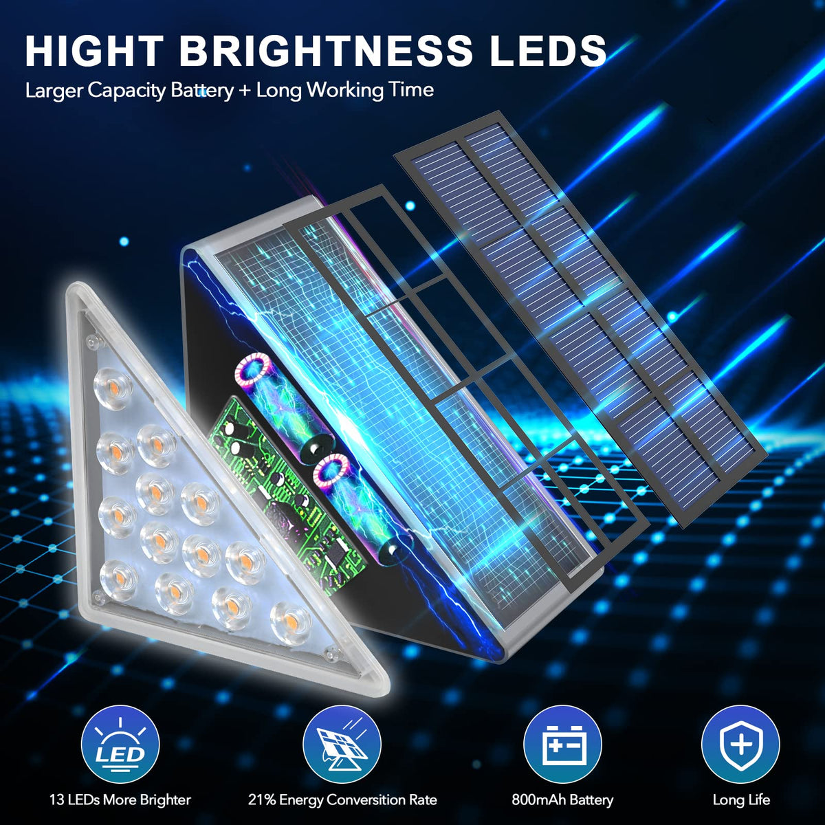 Mroace Waterproof Solar LED Step Lights