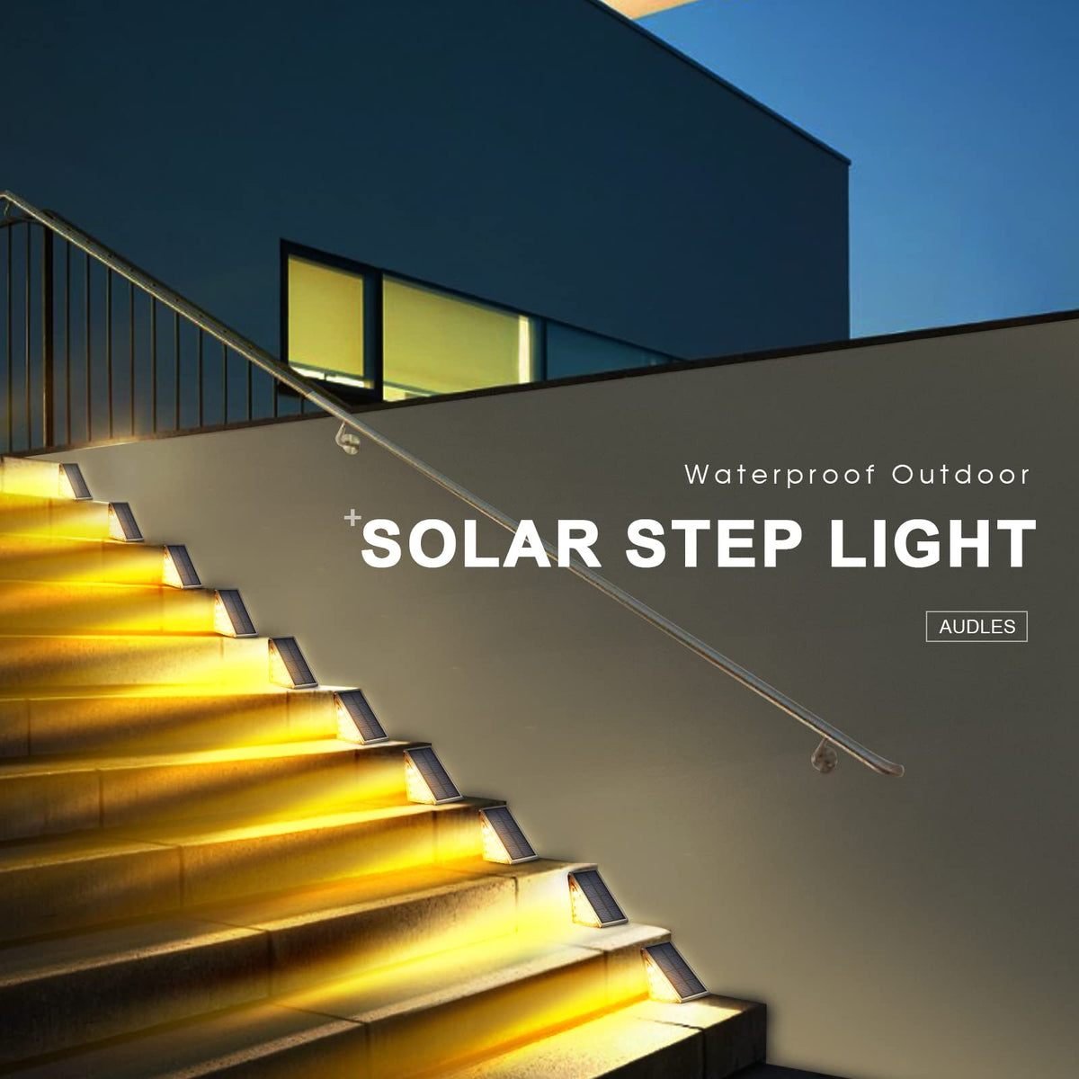 Mroace Waterproof Solar LED Step Lights