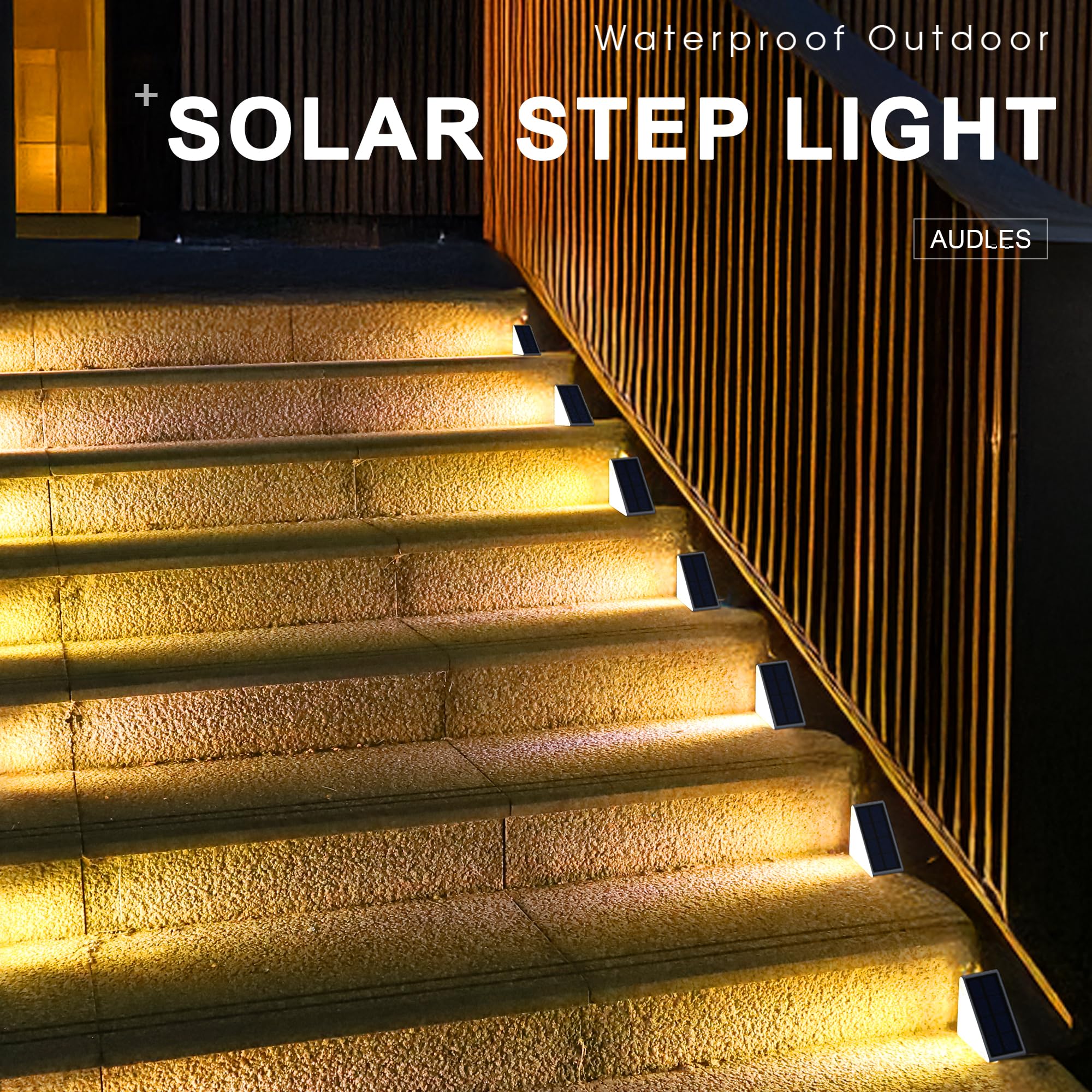 Mroace Waterproof Solar LED Step Lights