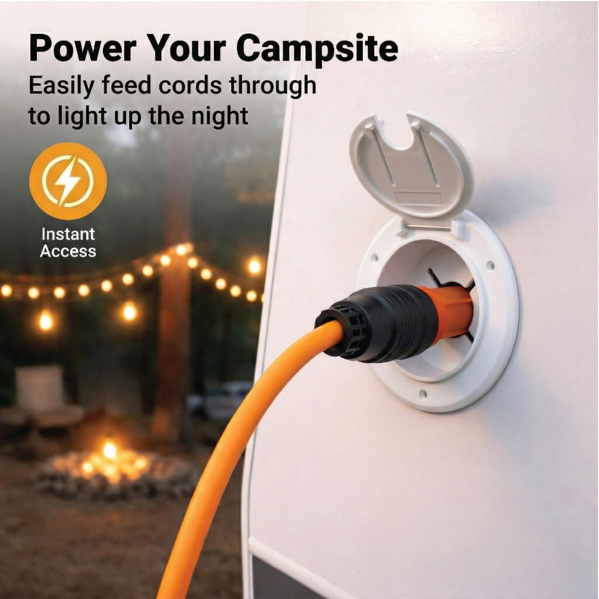 Mroace 4.25-Inch RV Electric Cable Hatch for 30 Amp Cords