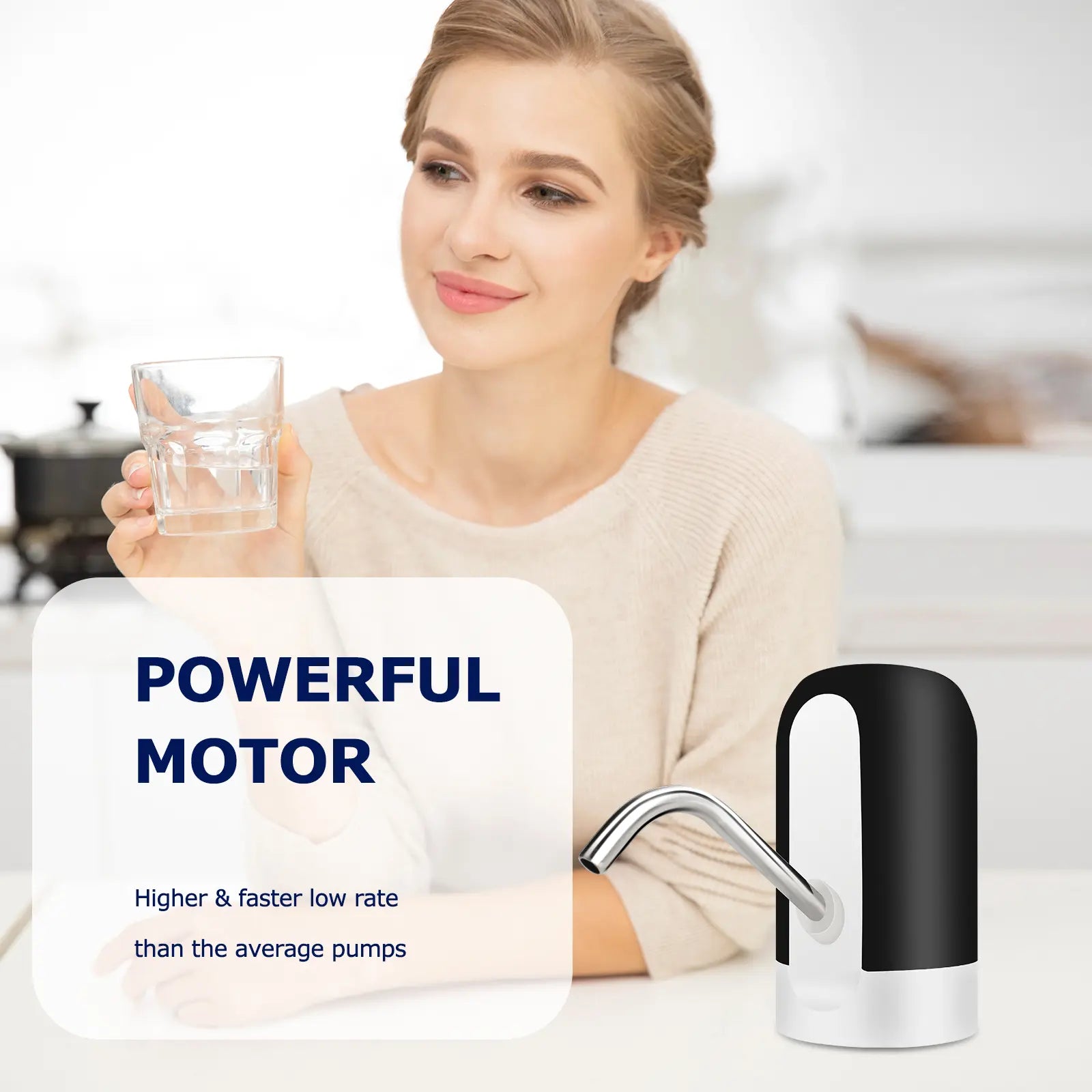 Mroace Rechargeable Wireless Water Bottle Dispenser