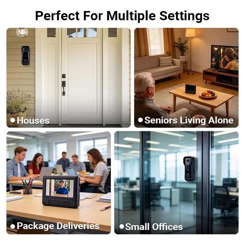 Mroace Wireless Video Doorbell Camera with Screen