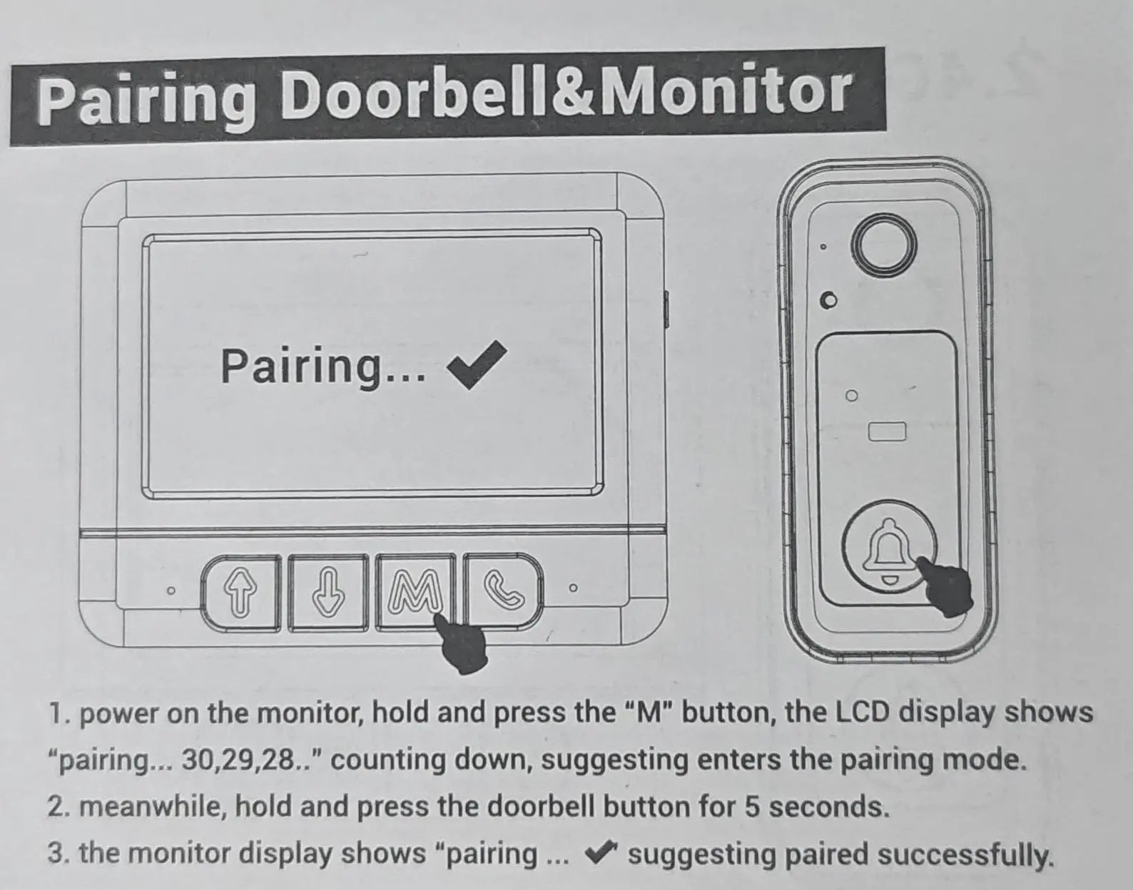Mroace Wireless Video Doorbell Camera with Screen