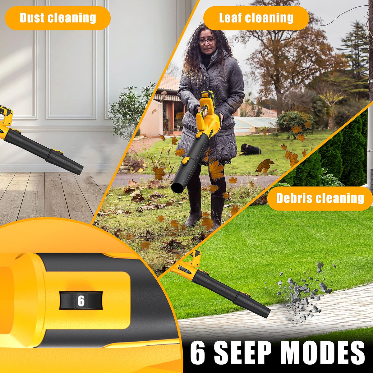 Mroace Cordless High Power Leaf Blower