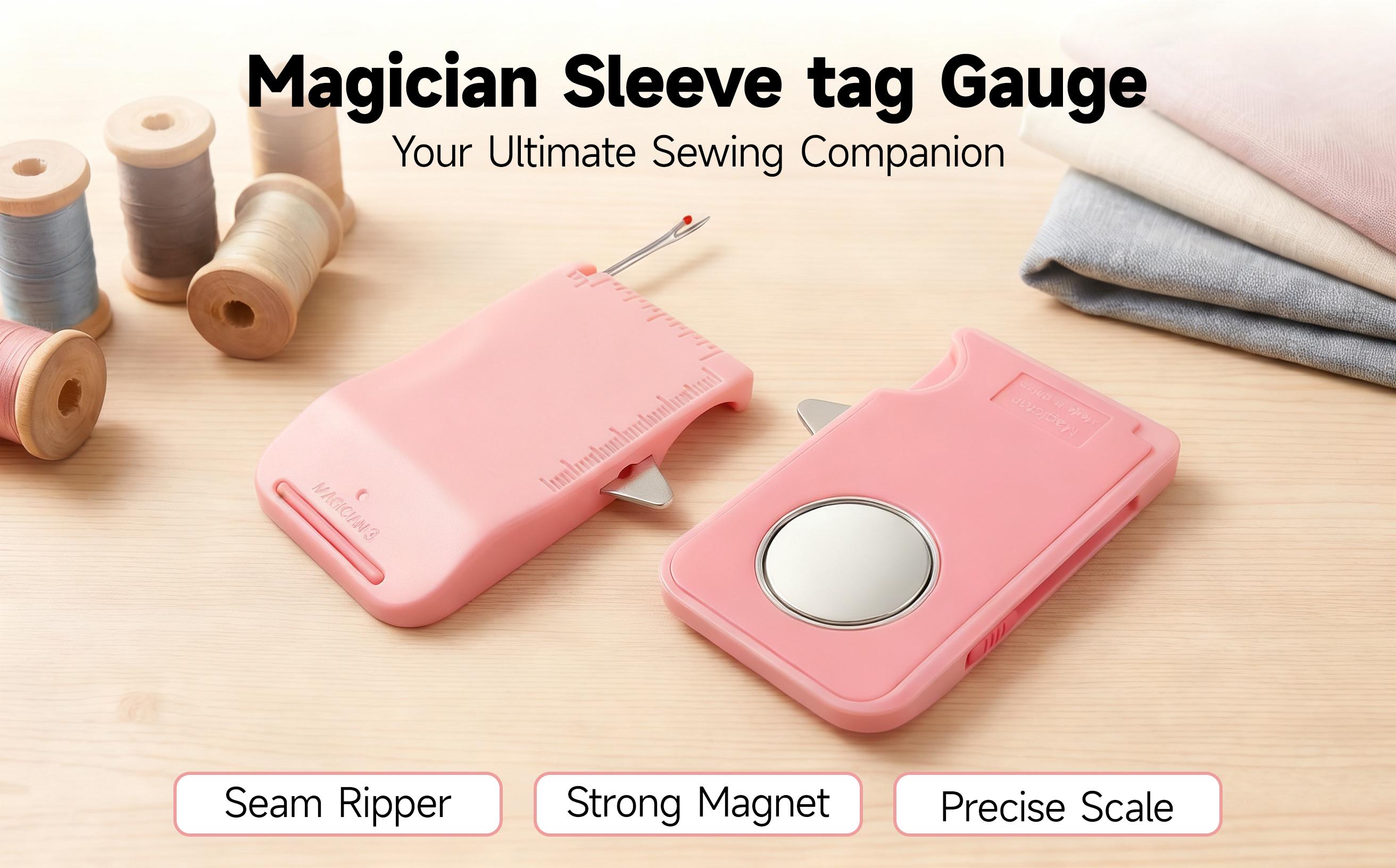 Mroace Magnetic Sewing Machine Seam Guide Tool with Built-In Seam Ripper