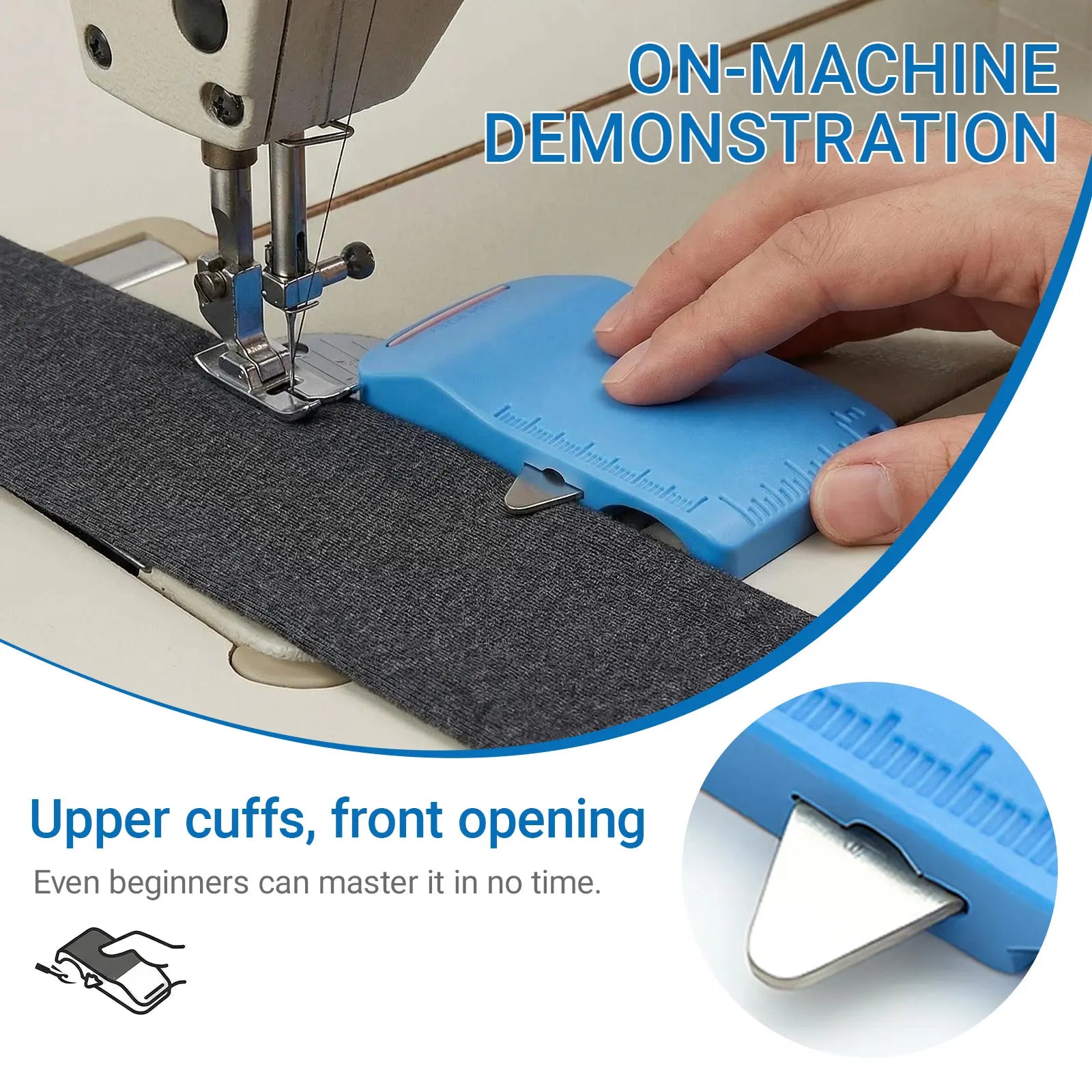 Mroace Magnetic Sewing Machine Seam Guide Tool with Built-In Seam Ripper
