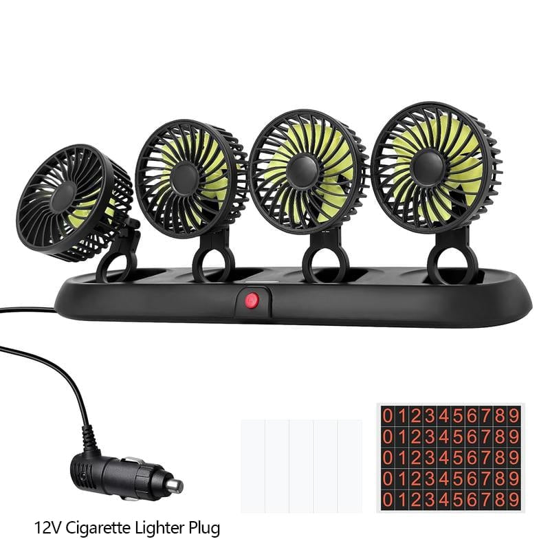 Mroace Foldable Four-Head Car Cooling Fan