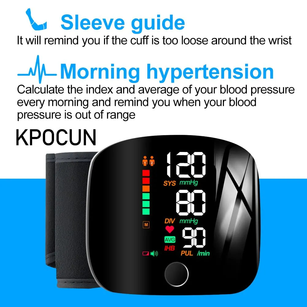 Mroace Automatic Voice Wrist Blood Pressure Monitor