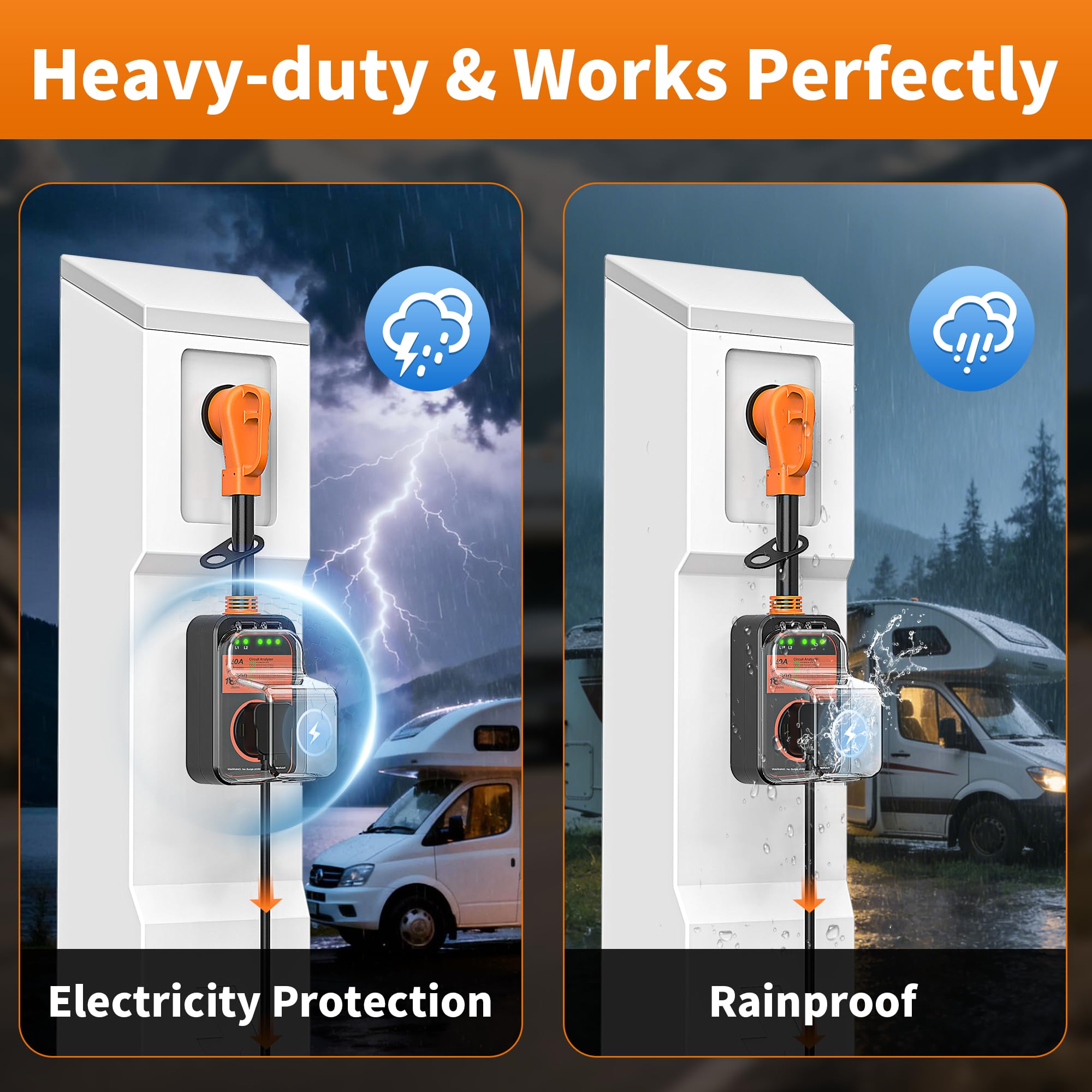Mroace Waterproof RV Surge Protector