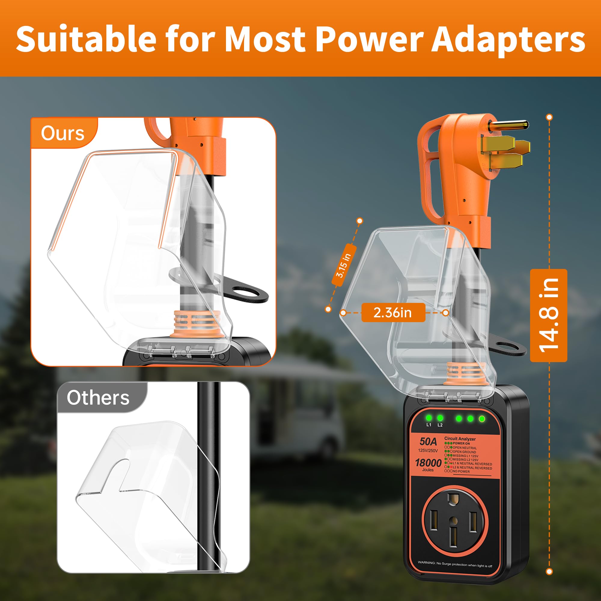 Mroace Waterproof RV Surge Protector