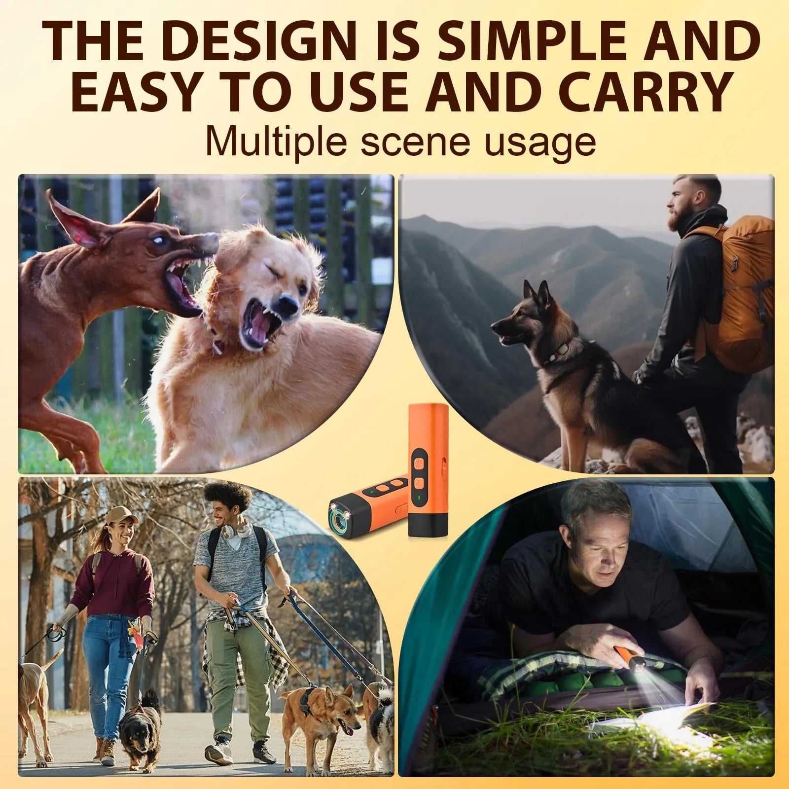 Mroace Ultrasonic Rechargeable Dog Bark Deterrent Device