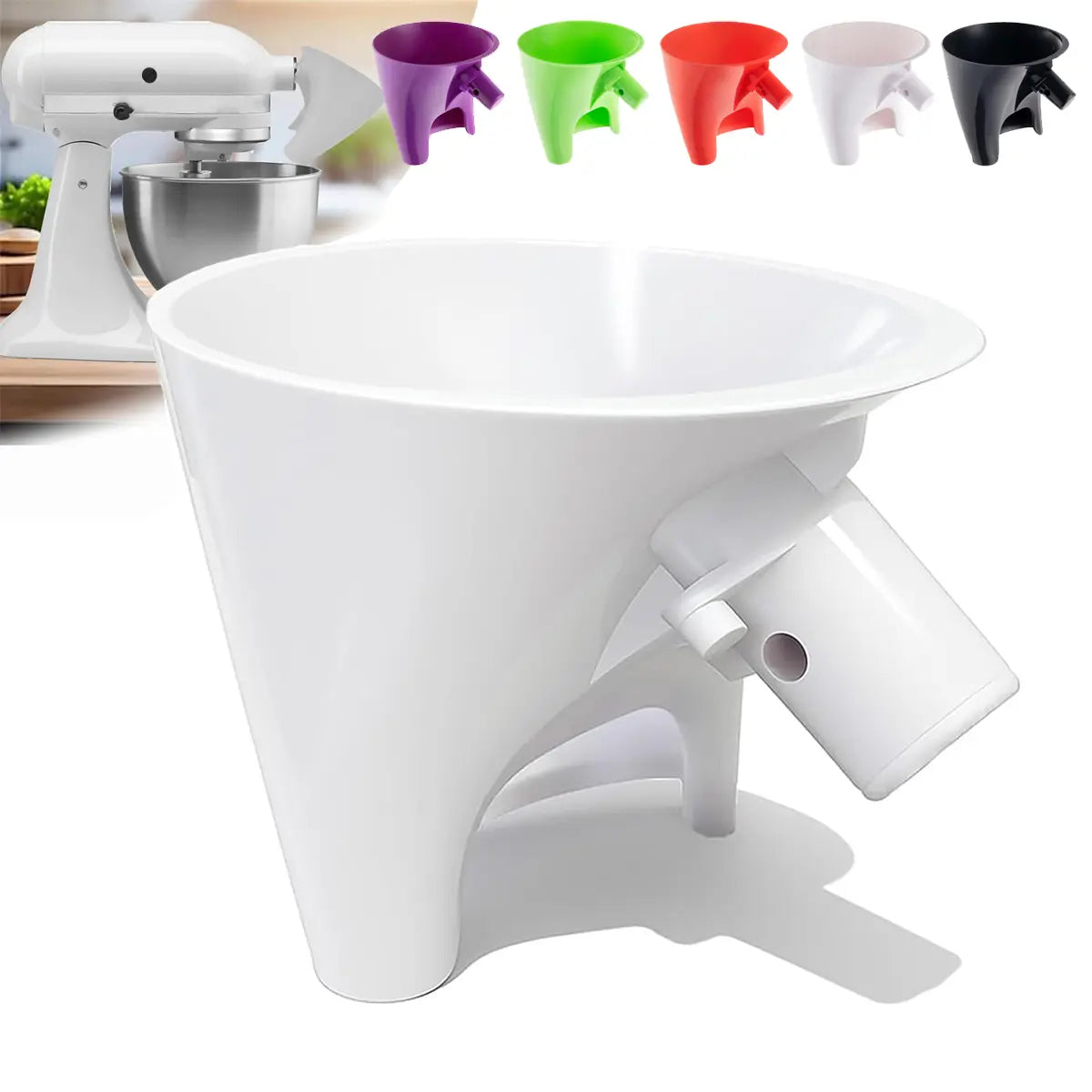 Mroace Easy Pour Flour Funnel for Tilt Head Stand Mixers