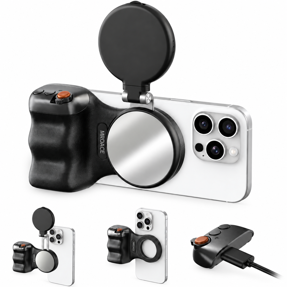 Mroace Magnetic Phone Grip & Selfie Light Creator Kit