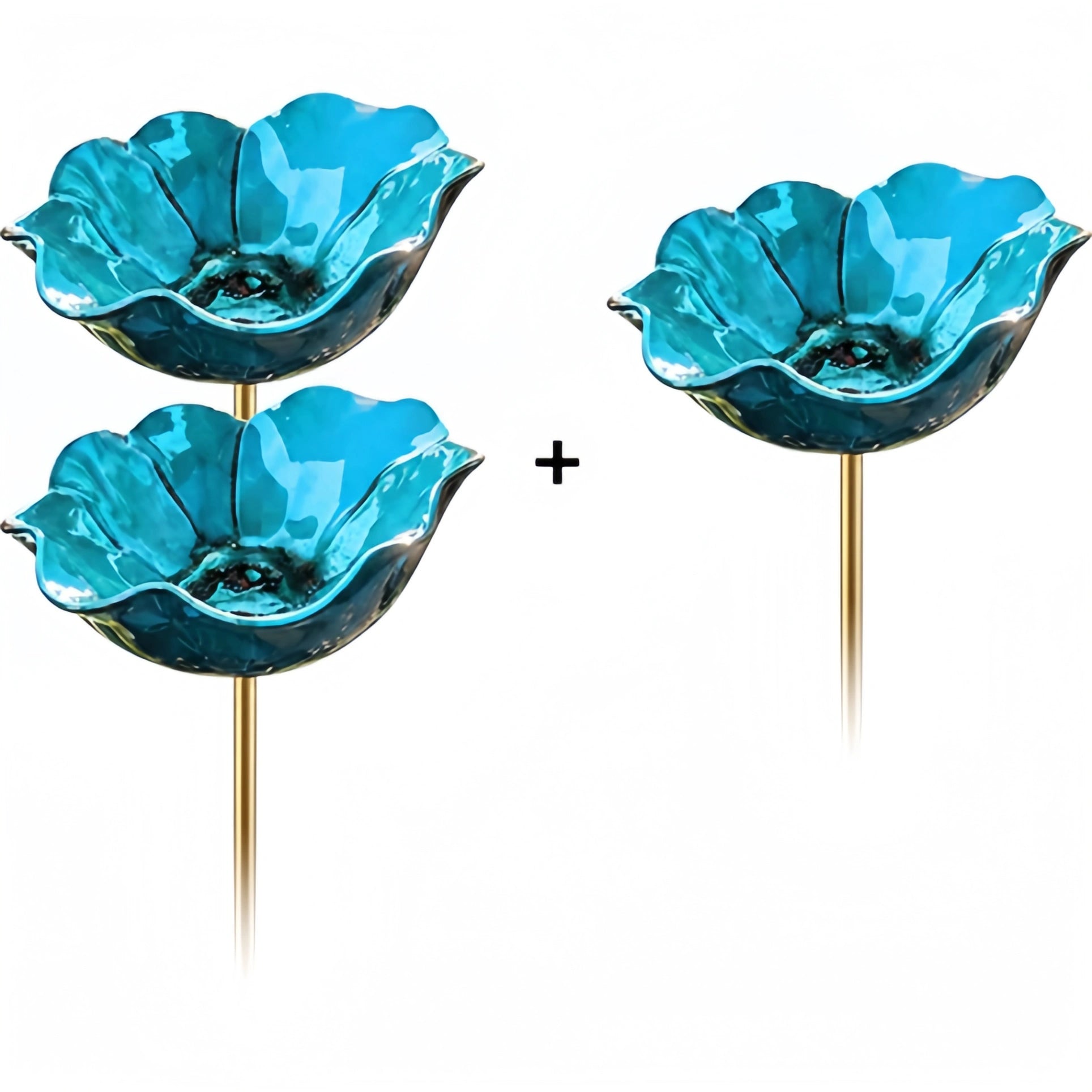 Mroace Decorative Handmade Metal Flower Bird Feeder Garden Stake