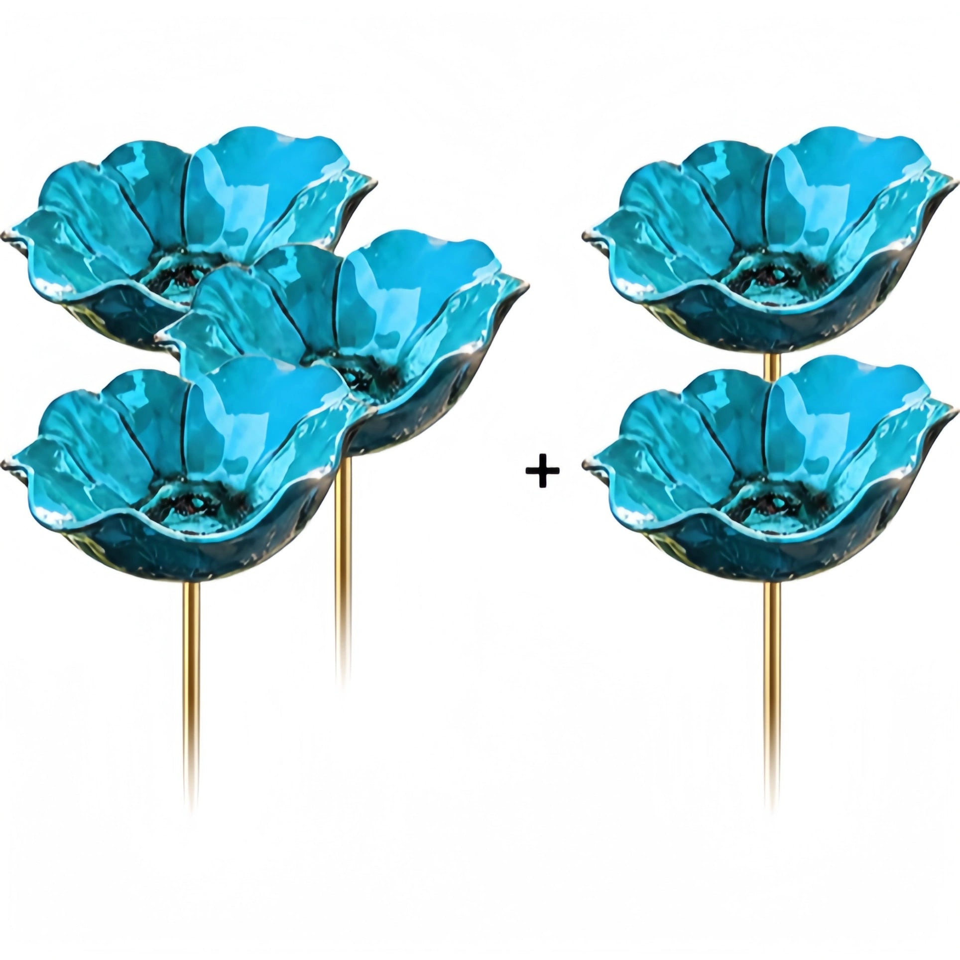 Mroace Decorative Handmade Metal Flower Bird Feeder Garden Stake