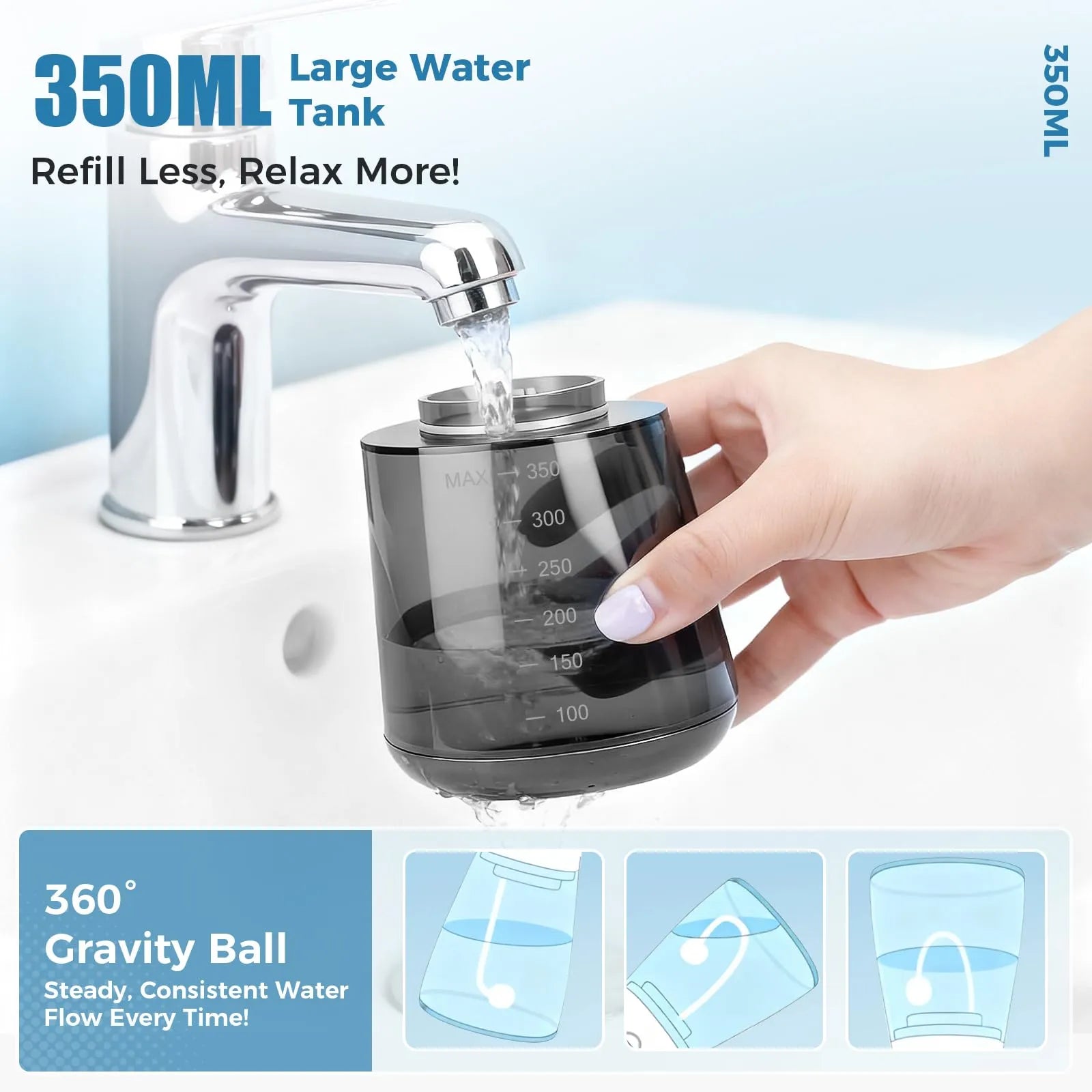 Mroace Cordless Rechargeable Water Dental Flosser