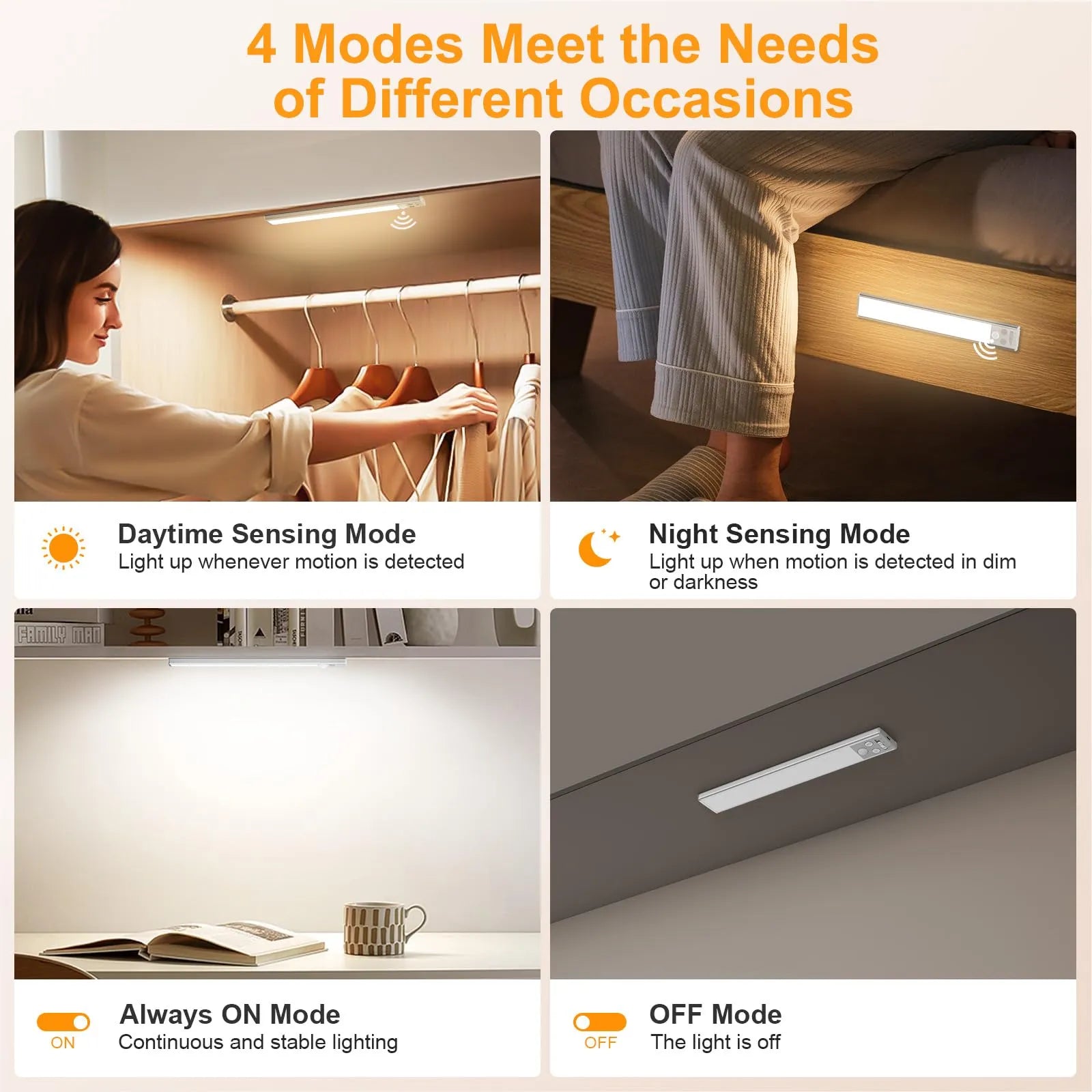 Mroace Rechargeable Motion Sensor Cabinet Light
