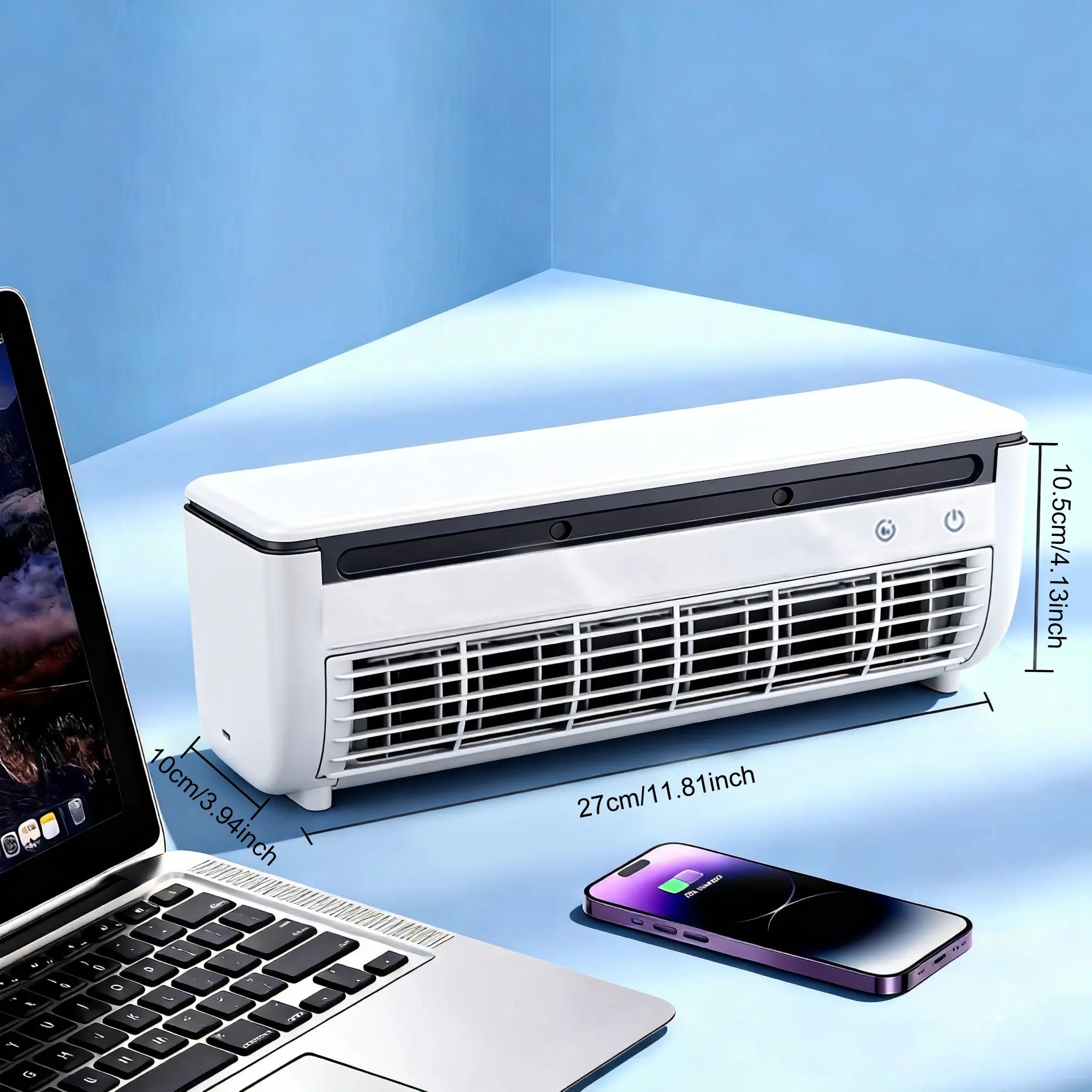 Mroace 6000mAh Dual-Mount Rechargeable Misting Cooling Fan