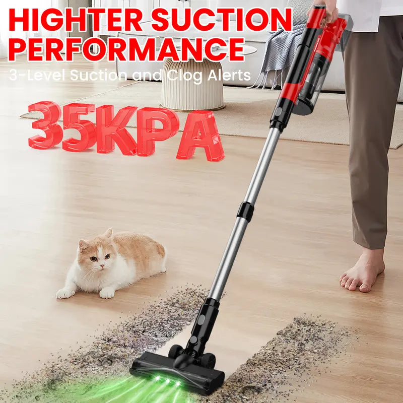 Mroace 350W Cordless Stick Vacuum Cleaner Compatible with Milwaukee M18 Dewalt 20V and Makita 18V Batteries