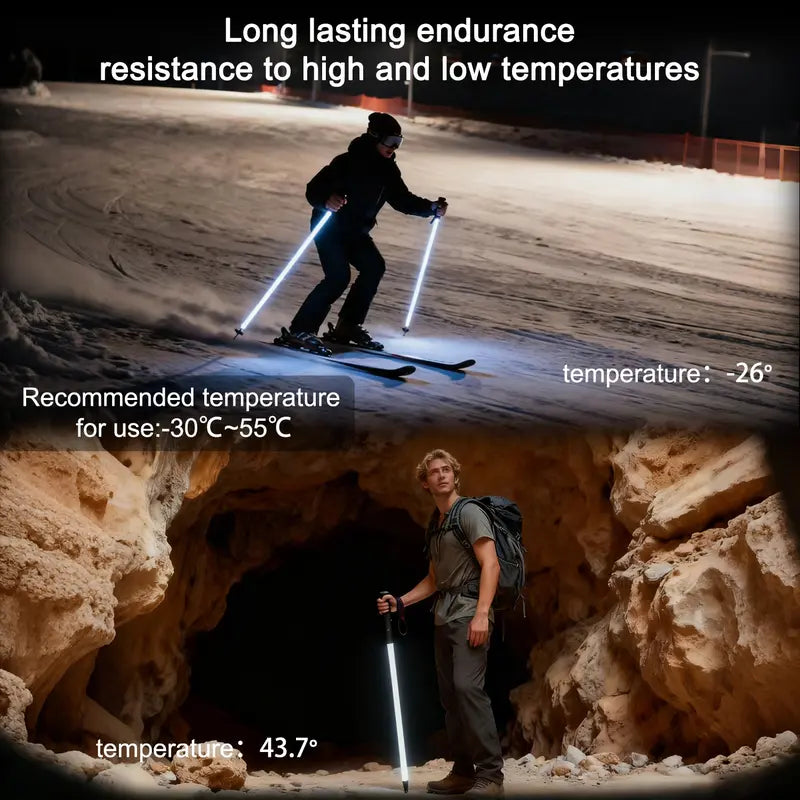 Mroace LED Light Trekking Pole with Adjustable Aluminum Shaft